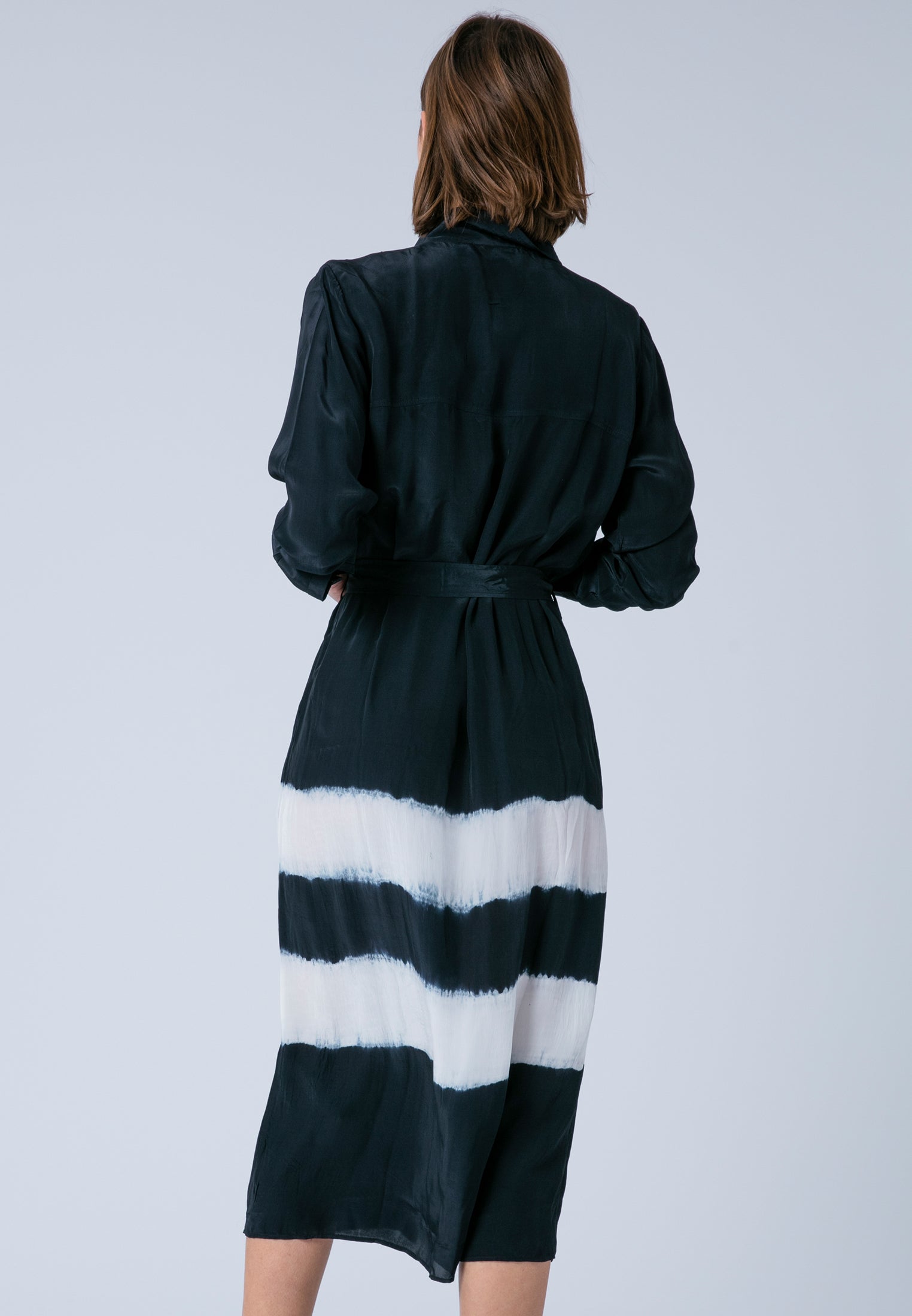TORY SHIRTDRESS TIE DYE BLACK & WHITE