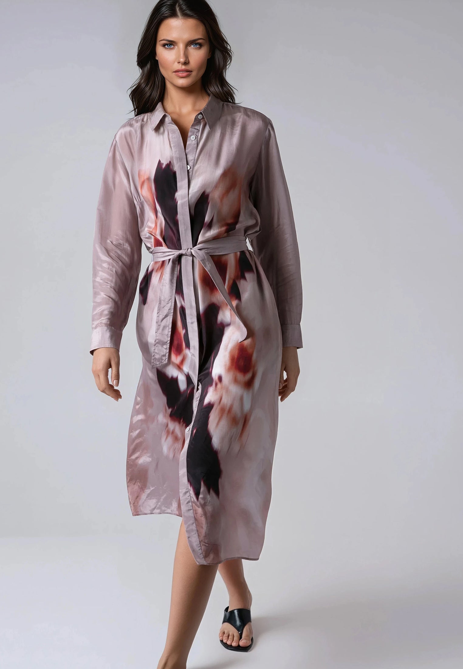 TORY SHIRTDRESS BLUR ASHES
