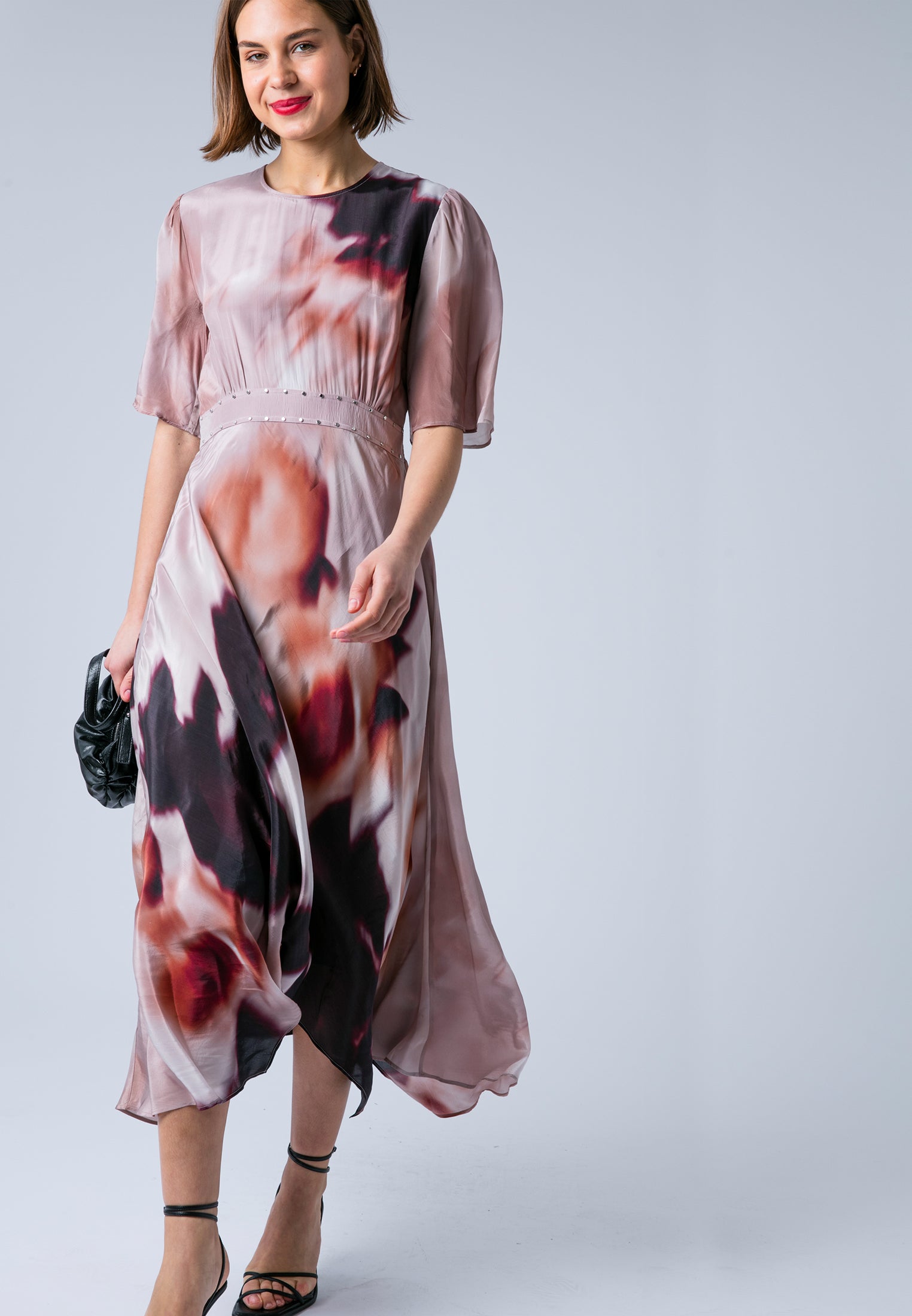 TORY TEA DRESS BLUR ASHES