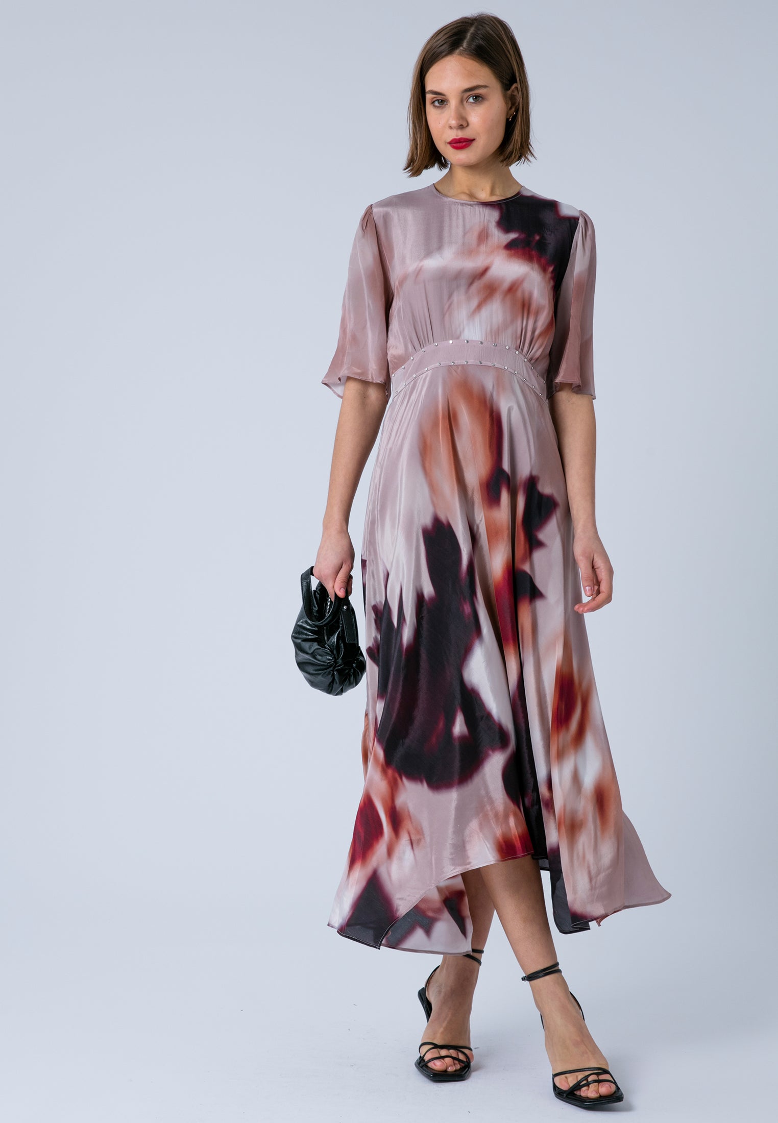 TORY TEA DRESS BLUR ASHES