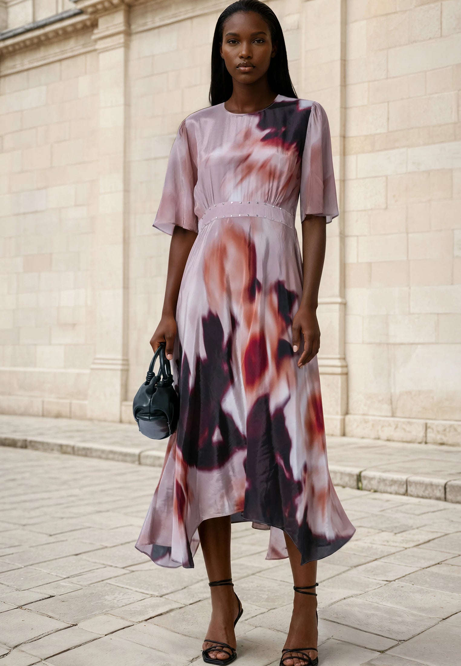 TORY TEA DRESS BLUR ASHES