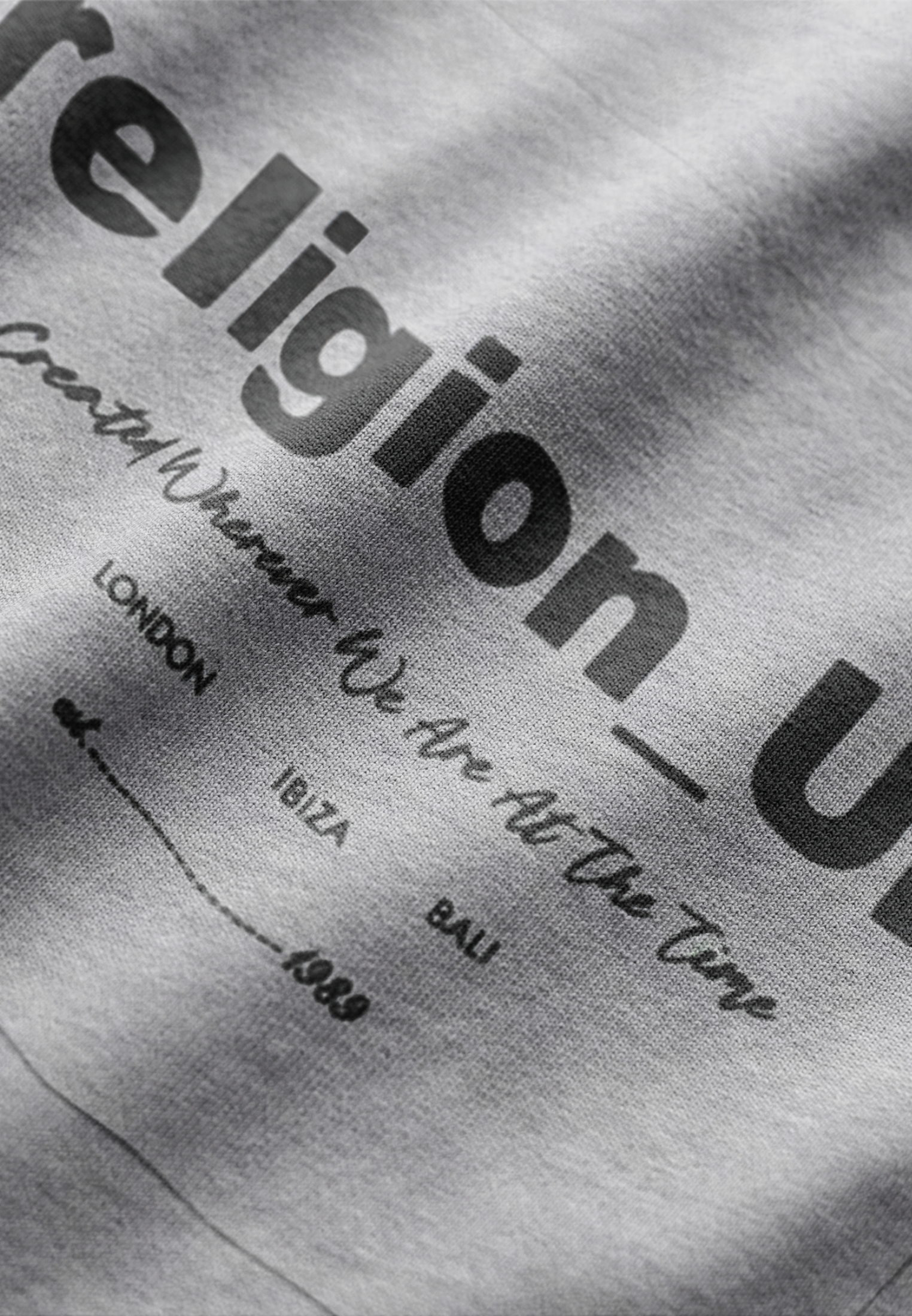 RELIGION UK T-SHIRT LIGHT GREY MARL