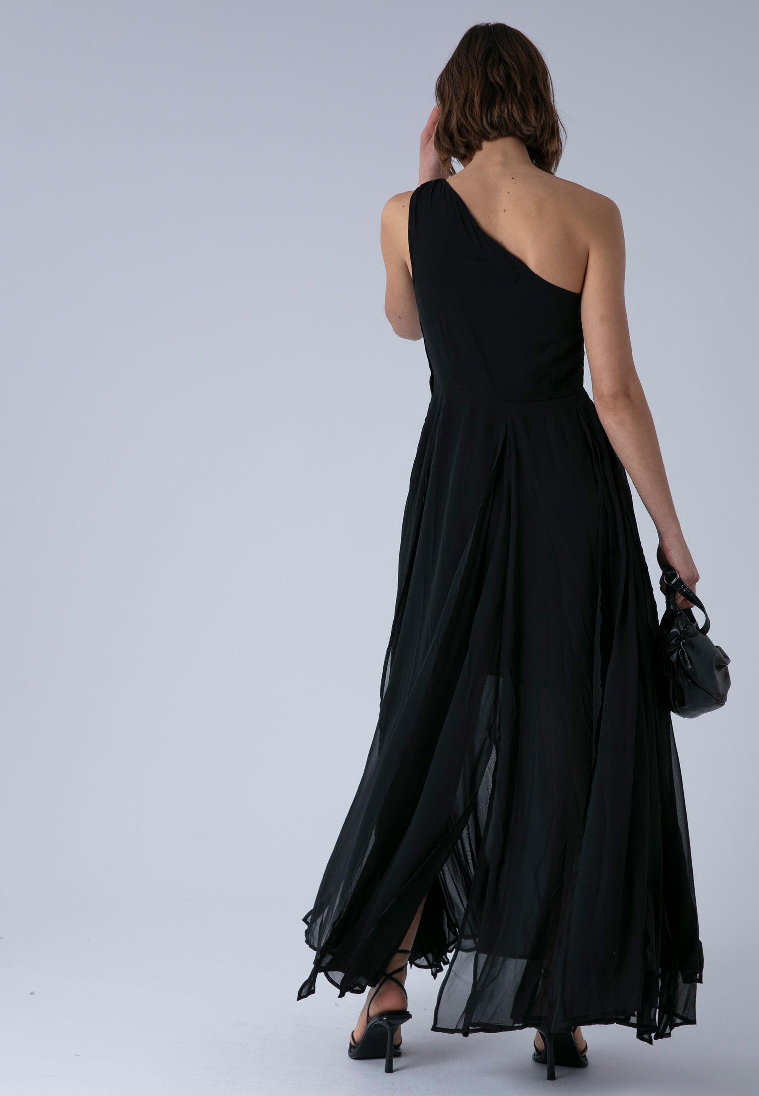 SELECT ONE SHOULDER DRESS BLACK
