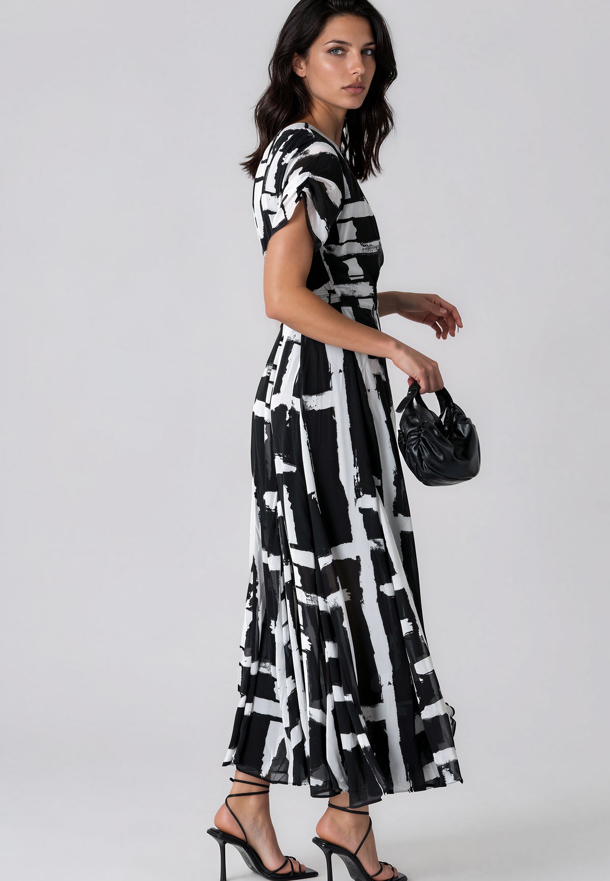 SOLSTICE MAXI DRESS SELVAGE BLACK