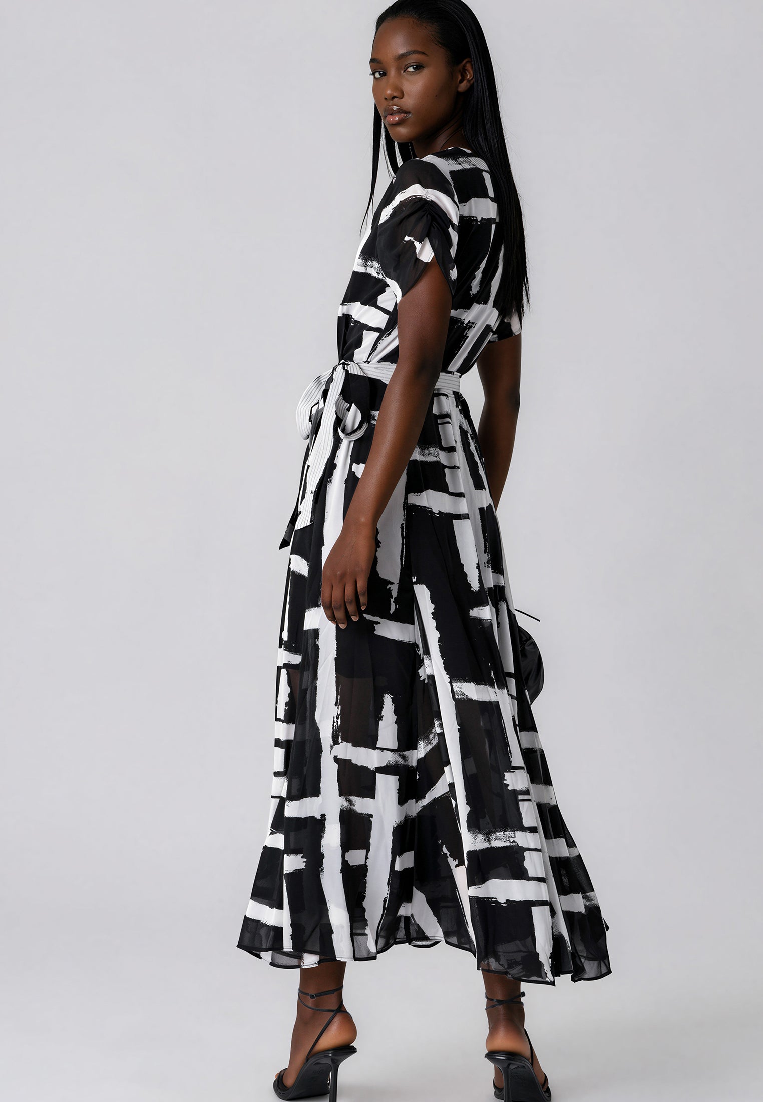 SOLSTICE MAXI DRESS SELVAGE BLACK