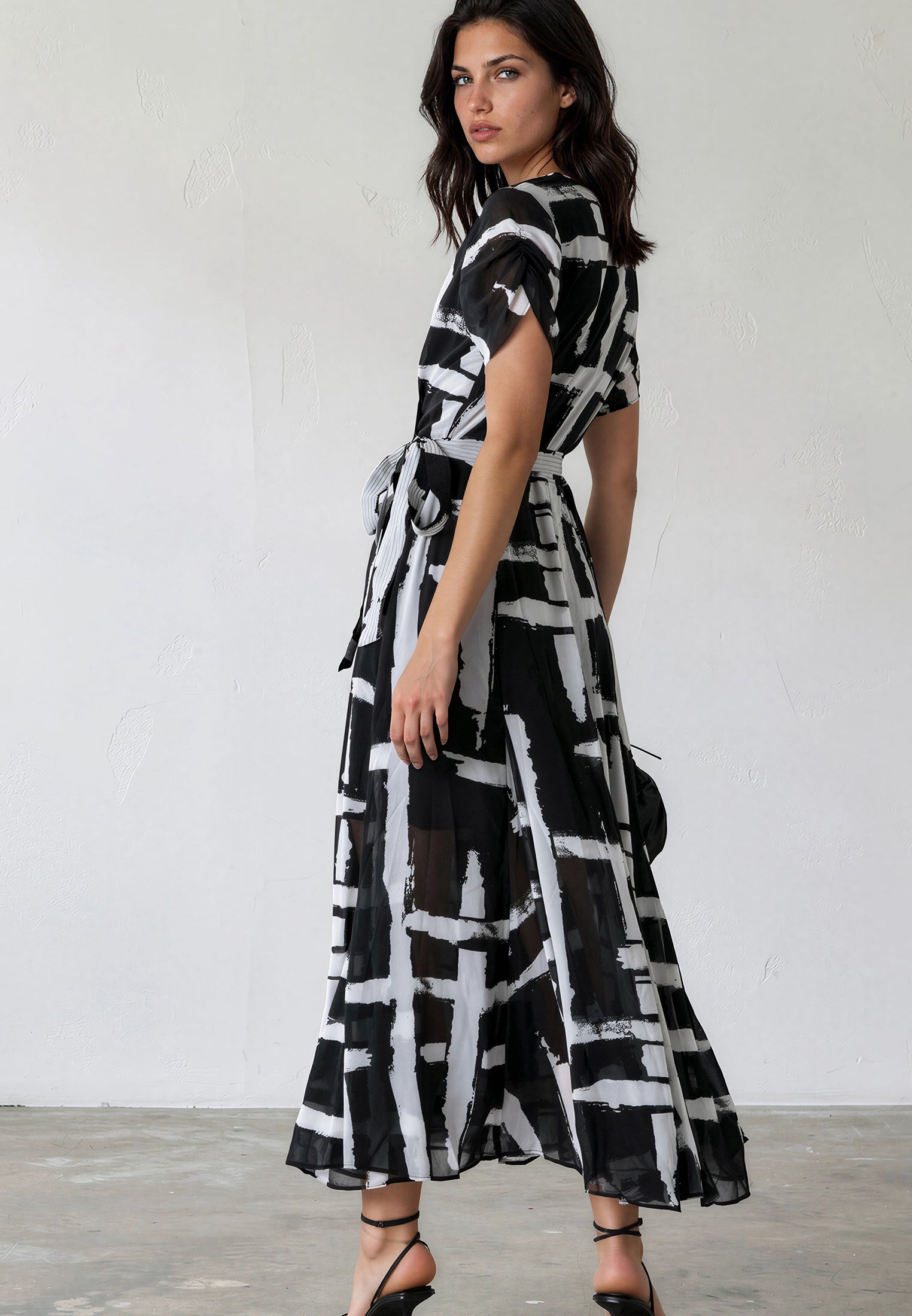 SOLSTICE MAXI DRESS SELVAGE BLACK