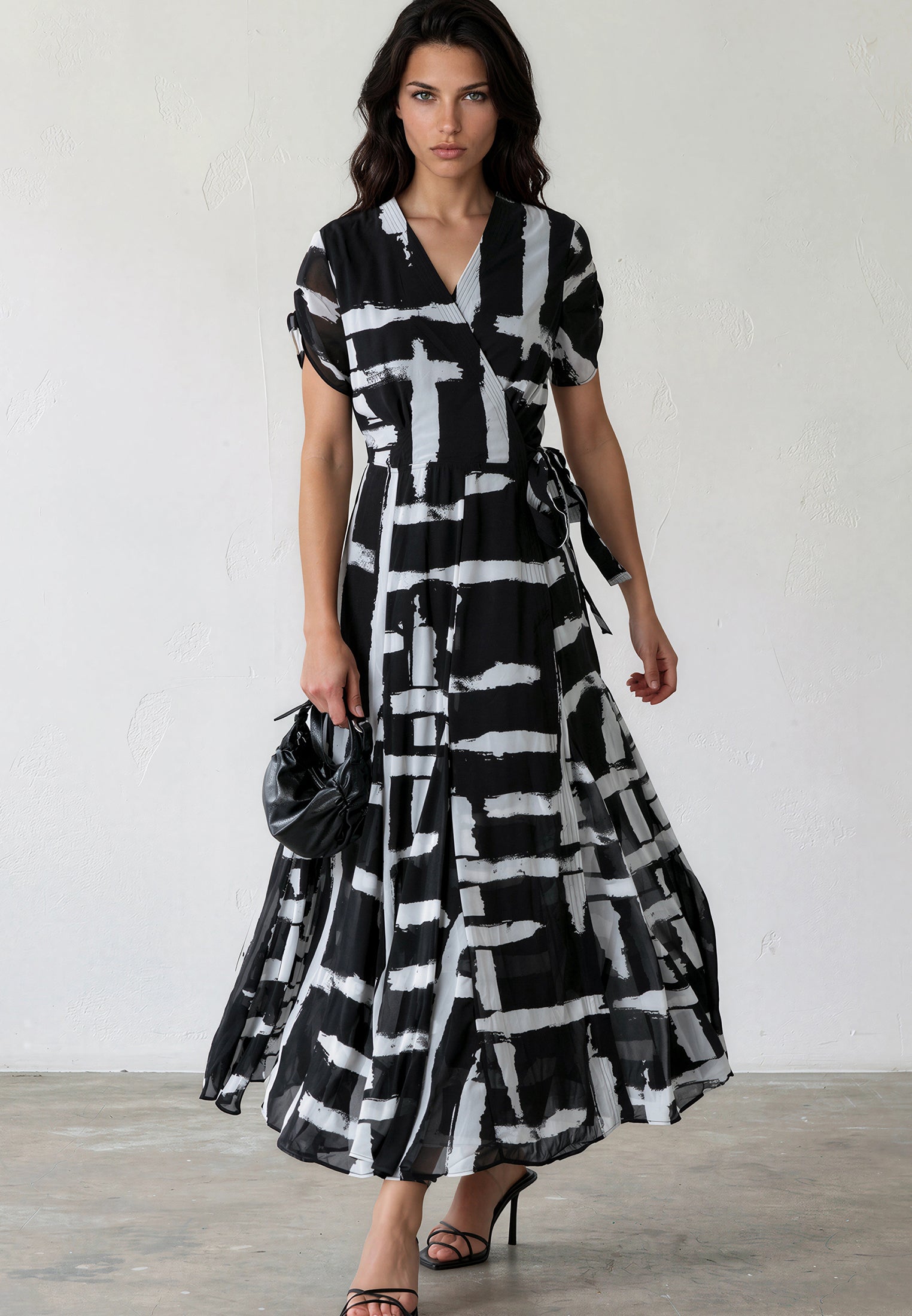 SOLSTICE MAXI DRESS SELVAGE BLACK
