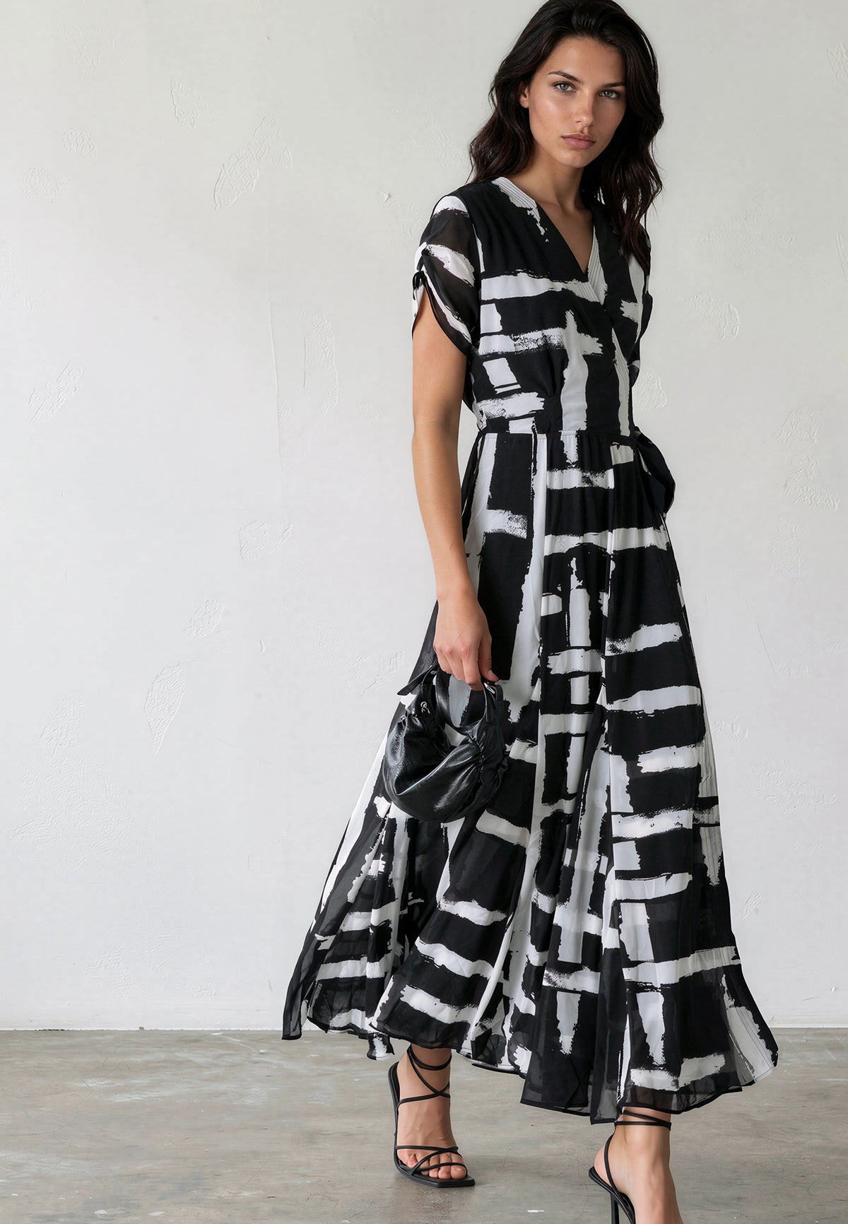 SOLSTICE MAXI DRESS SELVAGE BLACK