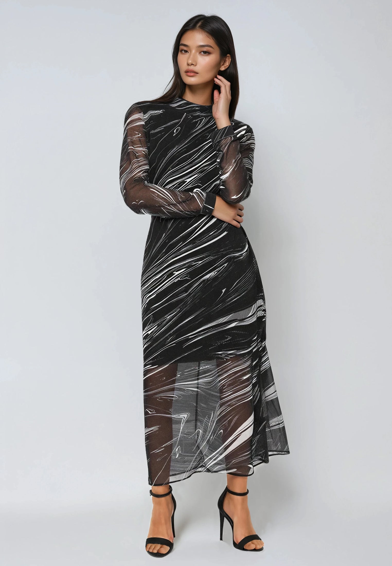 DAZZLE DRESS ALABASTER