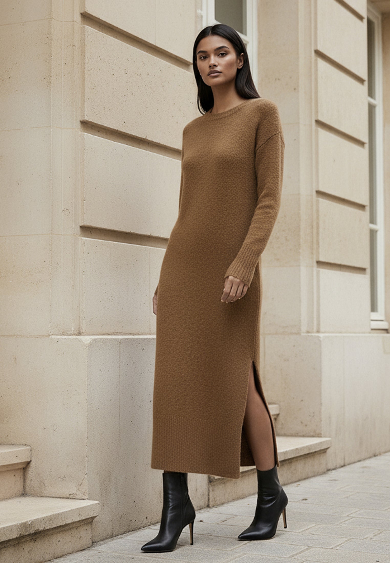 RELIGION Heritage Camel Jumper Dress