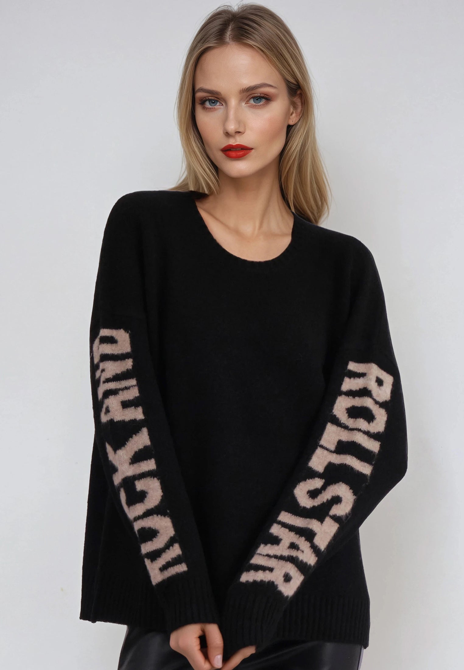 ROCK & ROLL JUMPER BLACK & NUDE