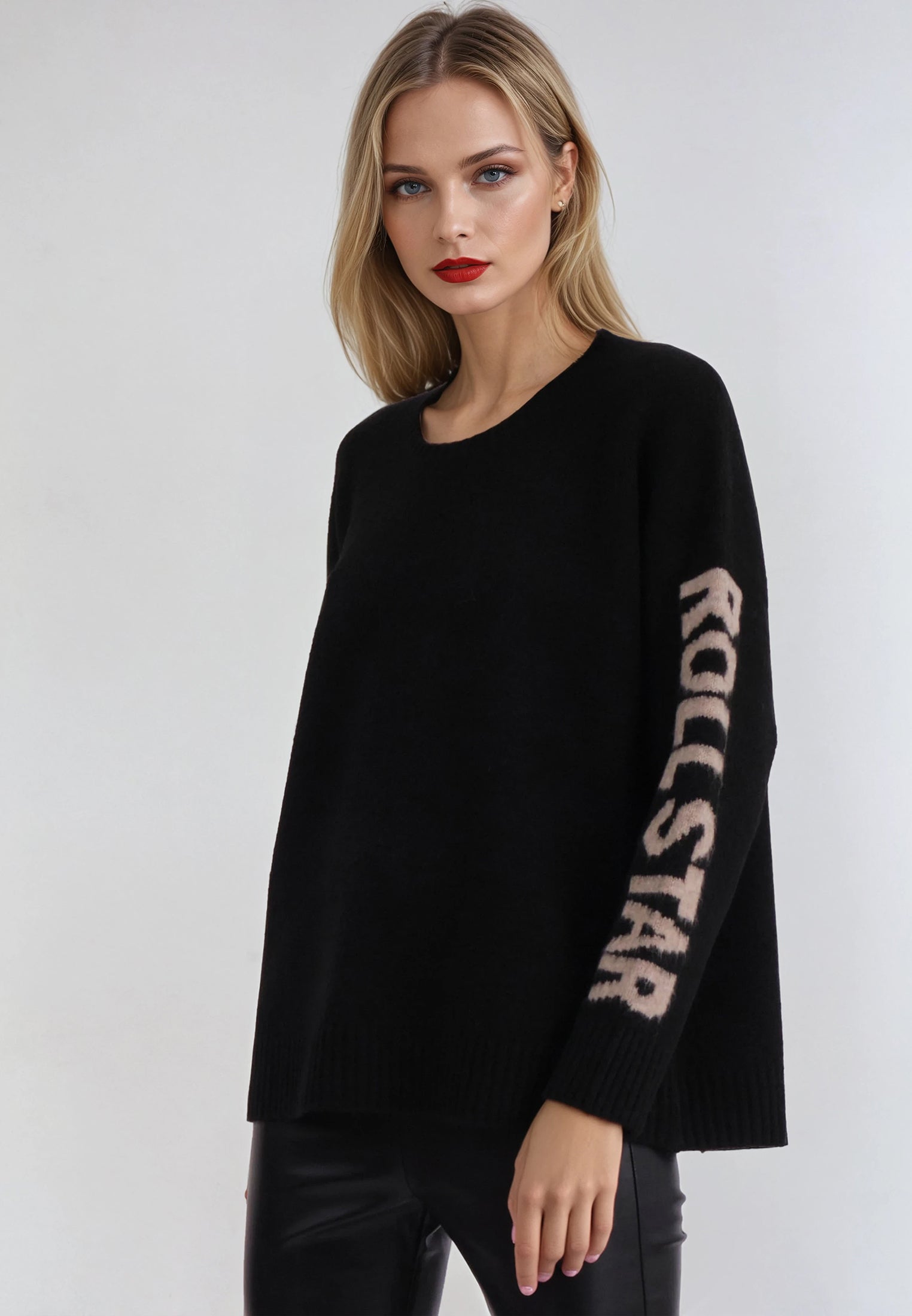 ROCK & ROLL JUMPER BLACK & NUDE