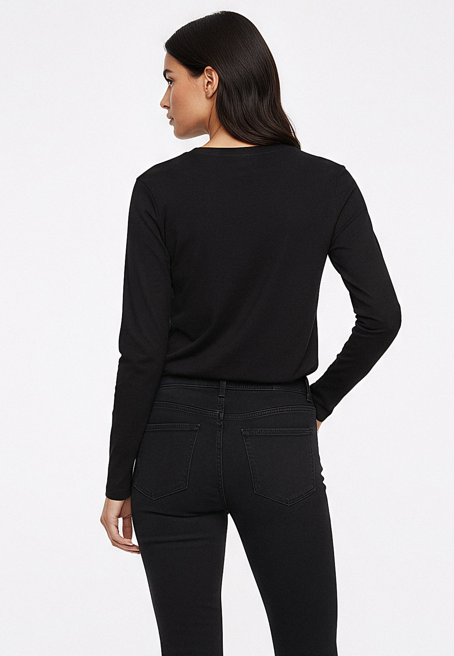 CROSS BOTANICAL LONG SLEEVE TOP BLACK
