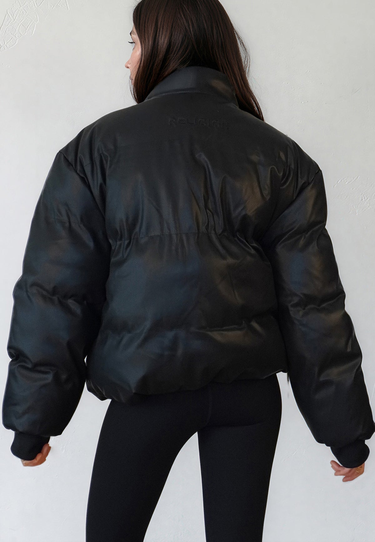 PU PUFFER JET BLACK