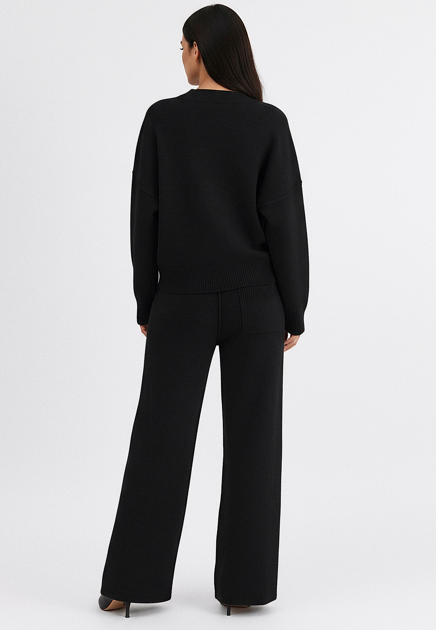 KNIT TROUSERS BLACK