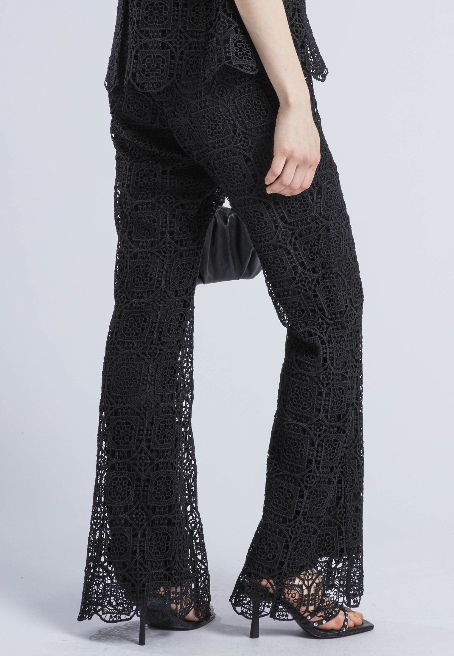 LILY LACE TROUSERS BLACK
