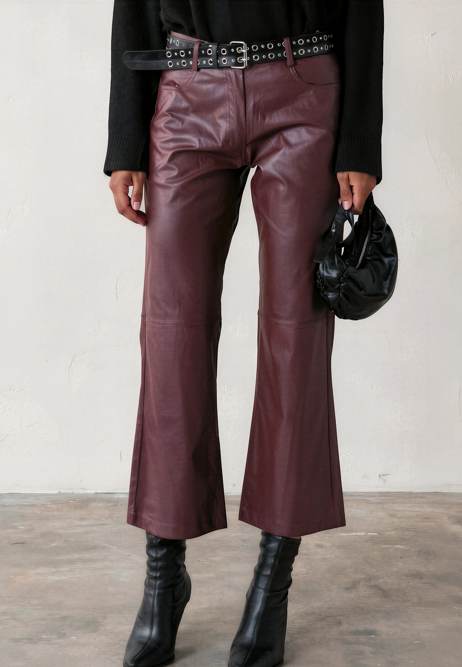 NEBULA TROUSERS OXBLOOD