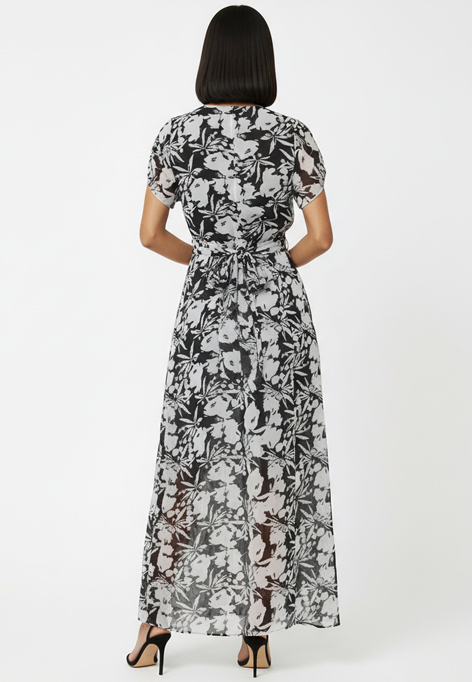 CREW MAXI WRAP DRESS PRIME BLACK