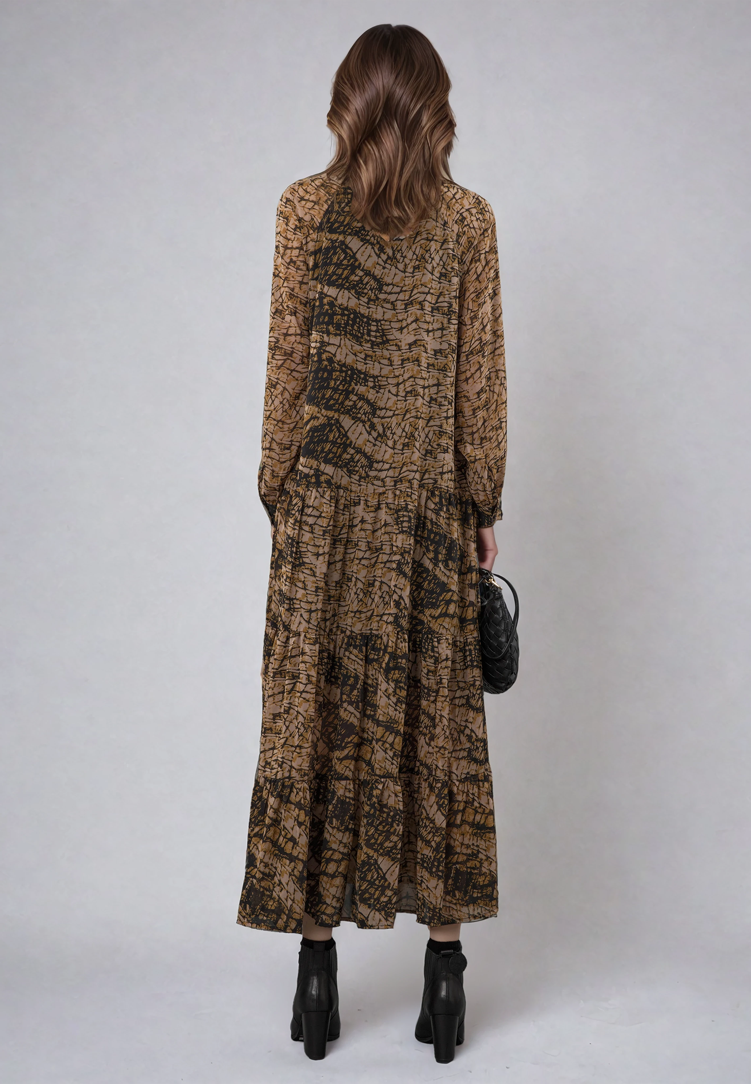 SUNSET MAXI DRESS HIDE PRINT