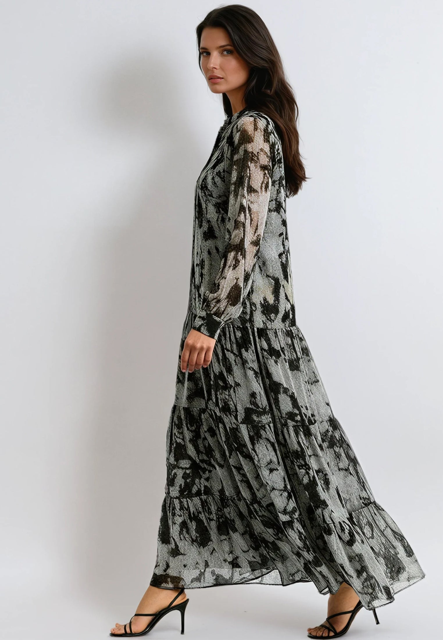 SUNSET MAXI DRESS SOLVENT BRINDLE