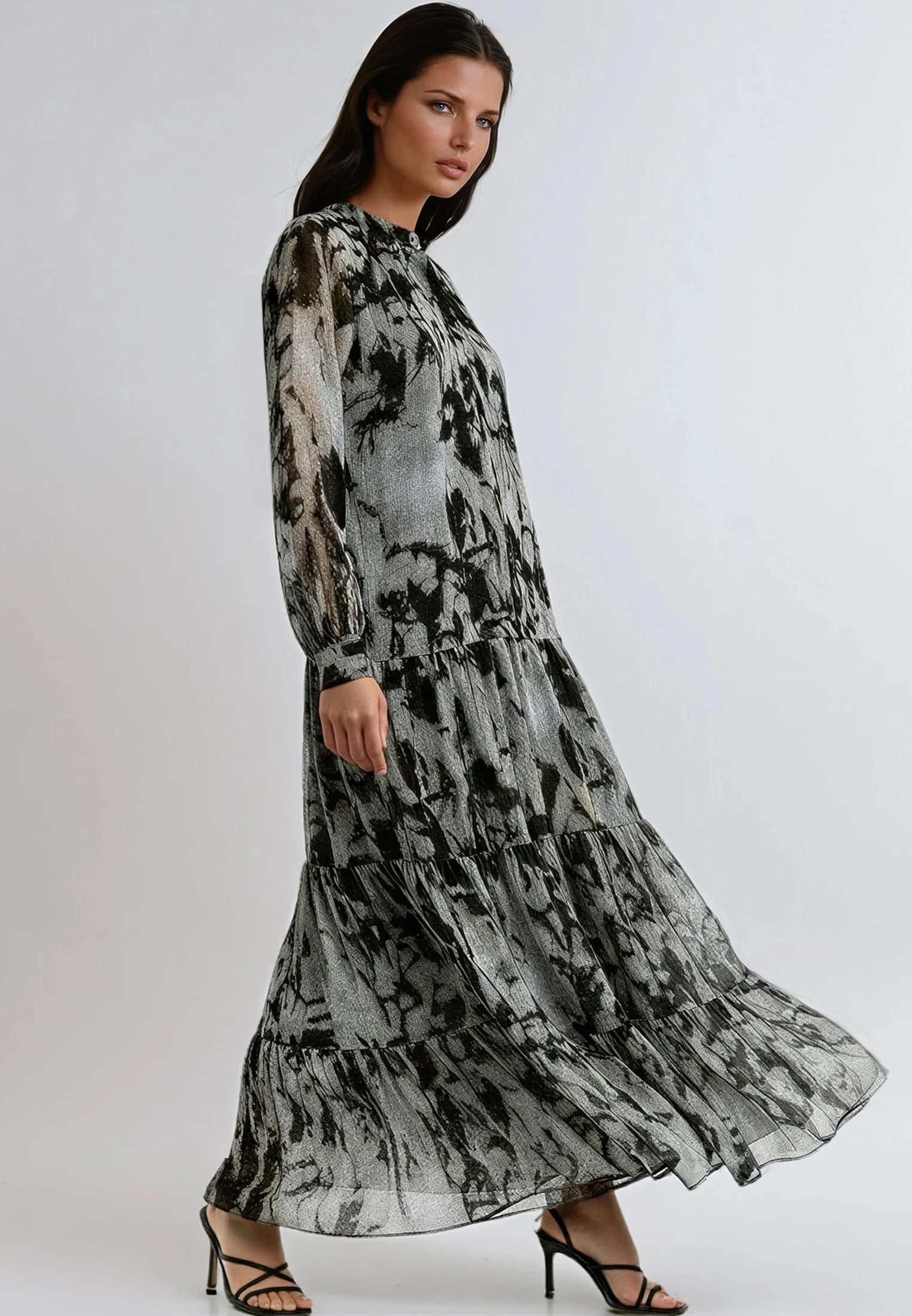 SUNSET MAXI DRESS SOLVENT BRINDLE