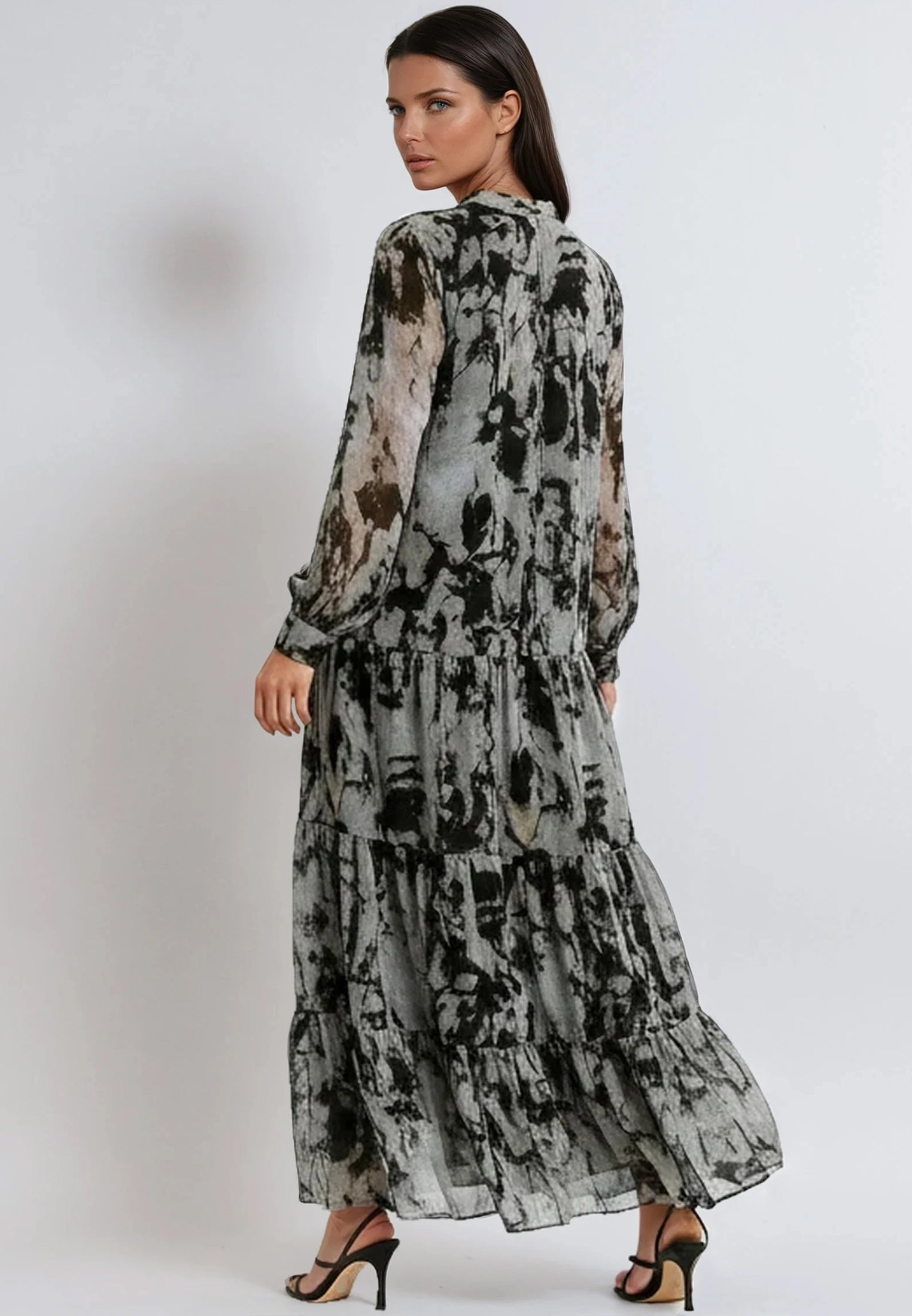 SUNSET MAXI DRESS SOLVENT BRINDLE