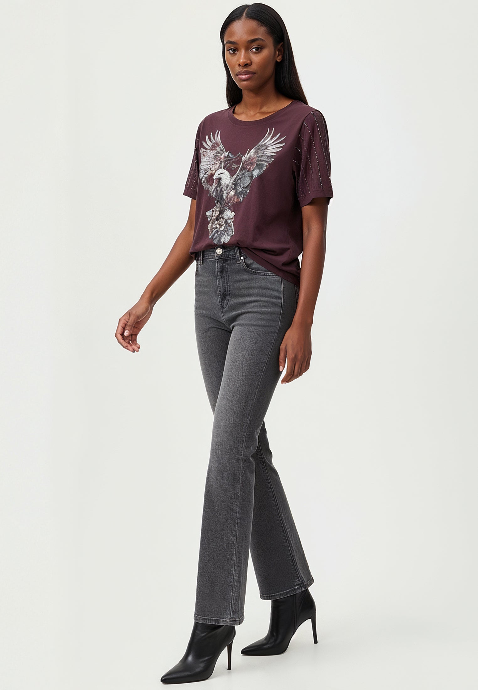 EAGLE T-SHIRT MAUVE WINE