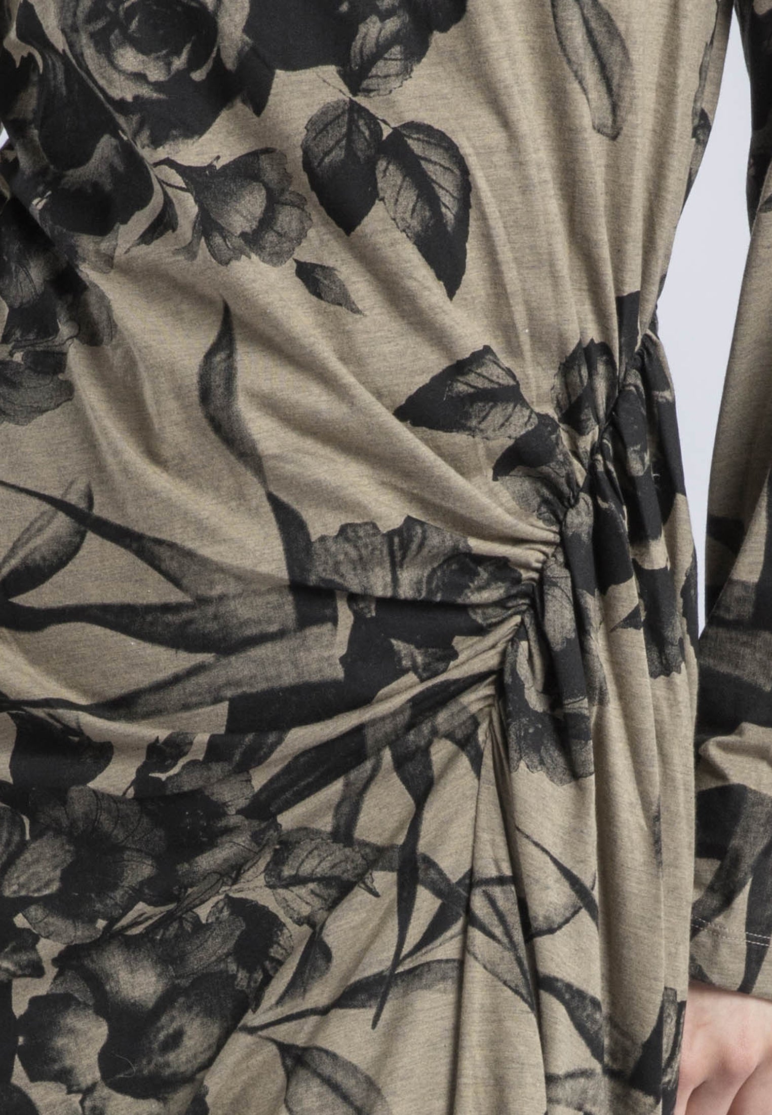 FLINT DRESS GREY MARL & PINE