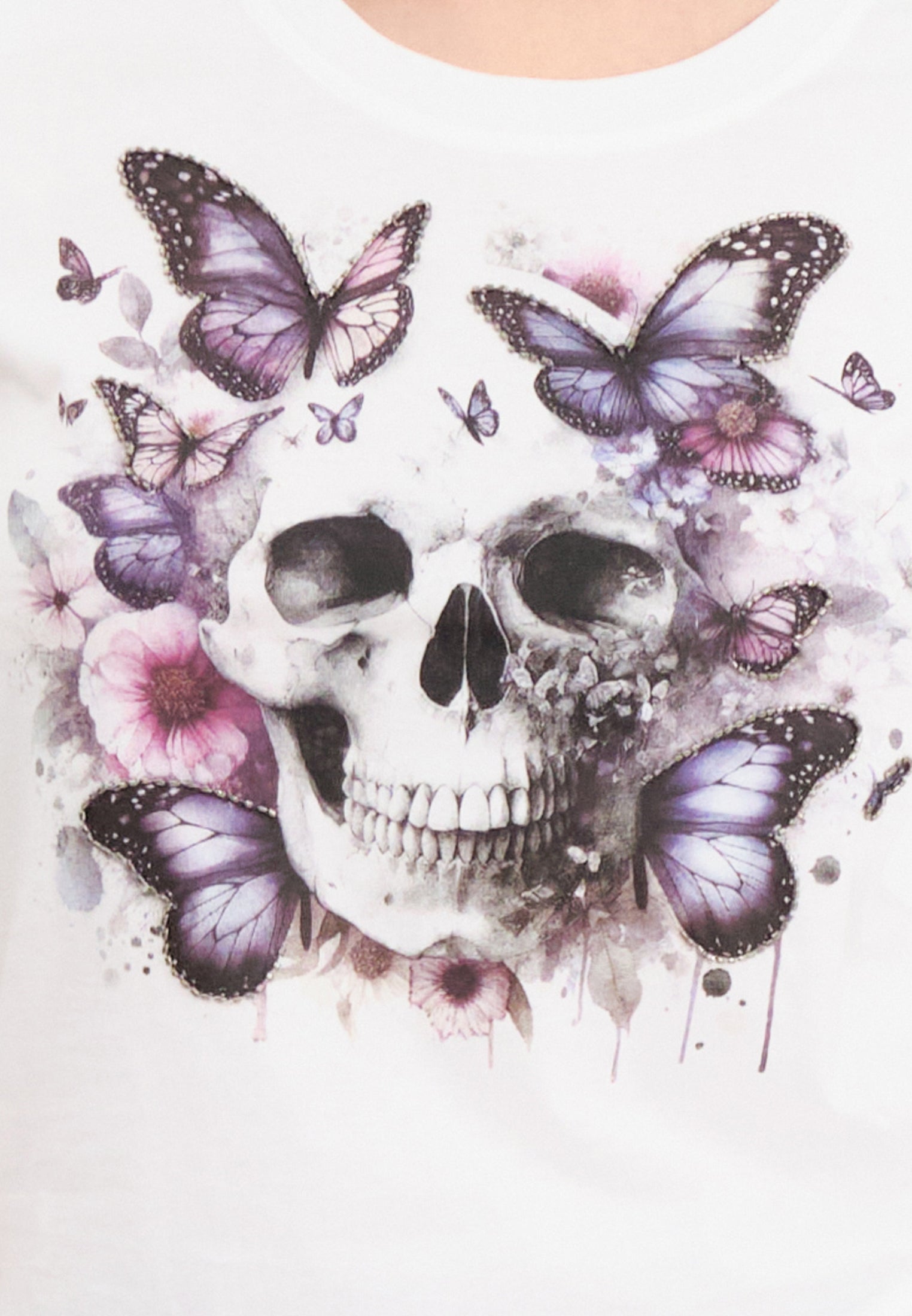 JILLIAN T-SHIRT WHITE SKULL