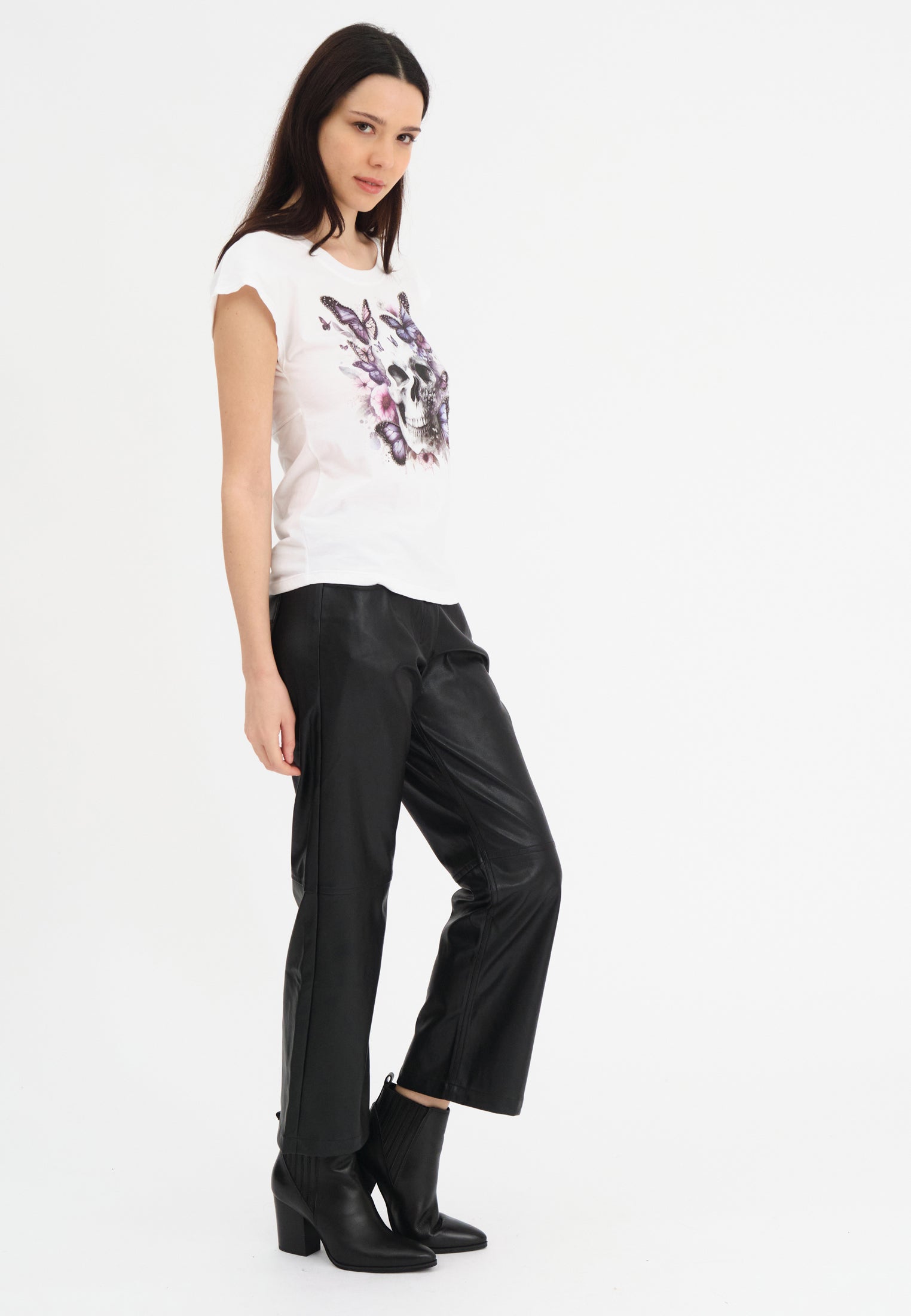 JILLIAN T-SHIRT WHITE SKULL