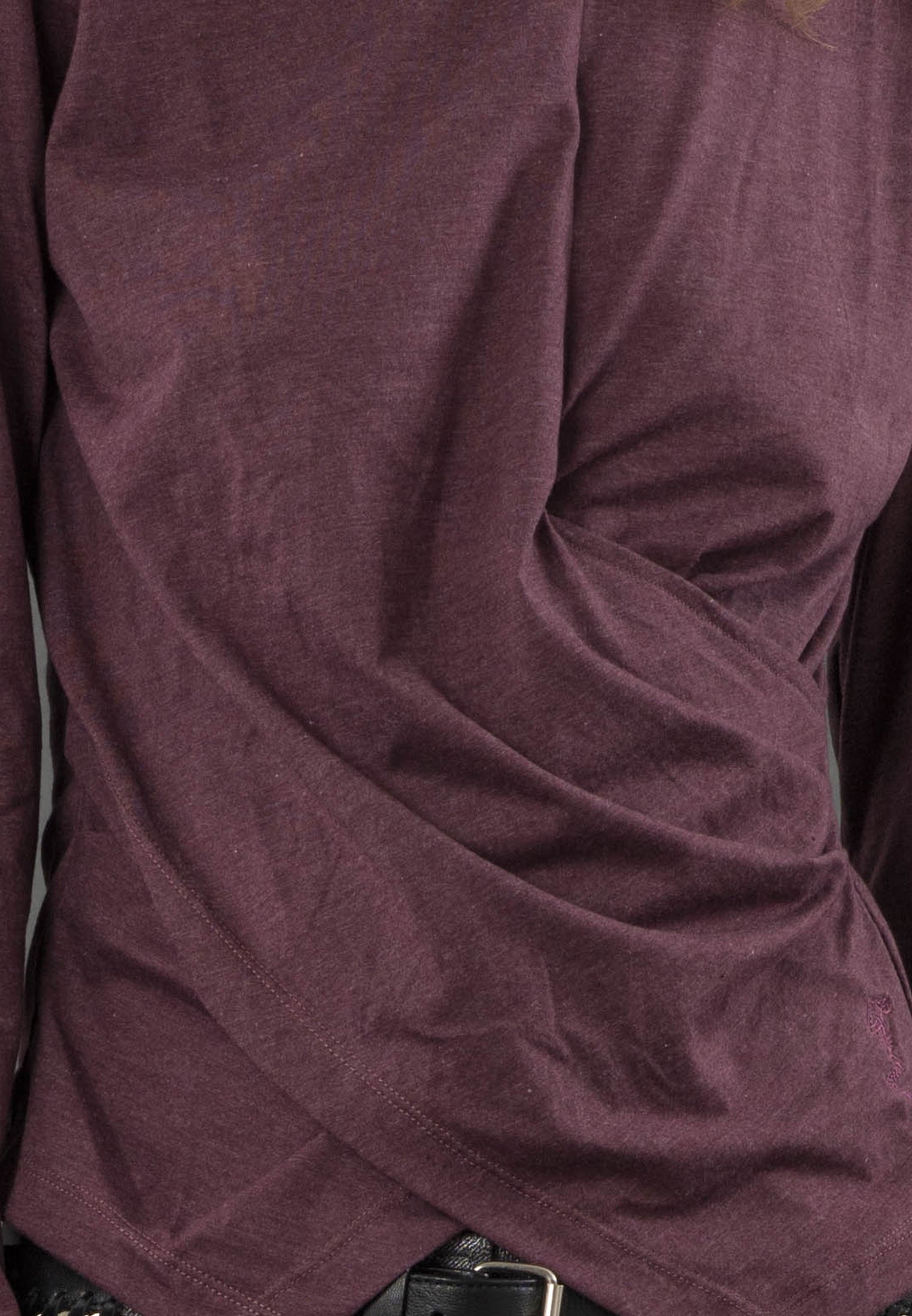 TIME TOP LS MAUVE WINE