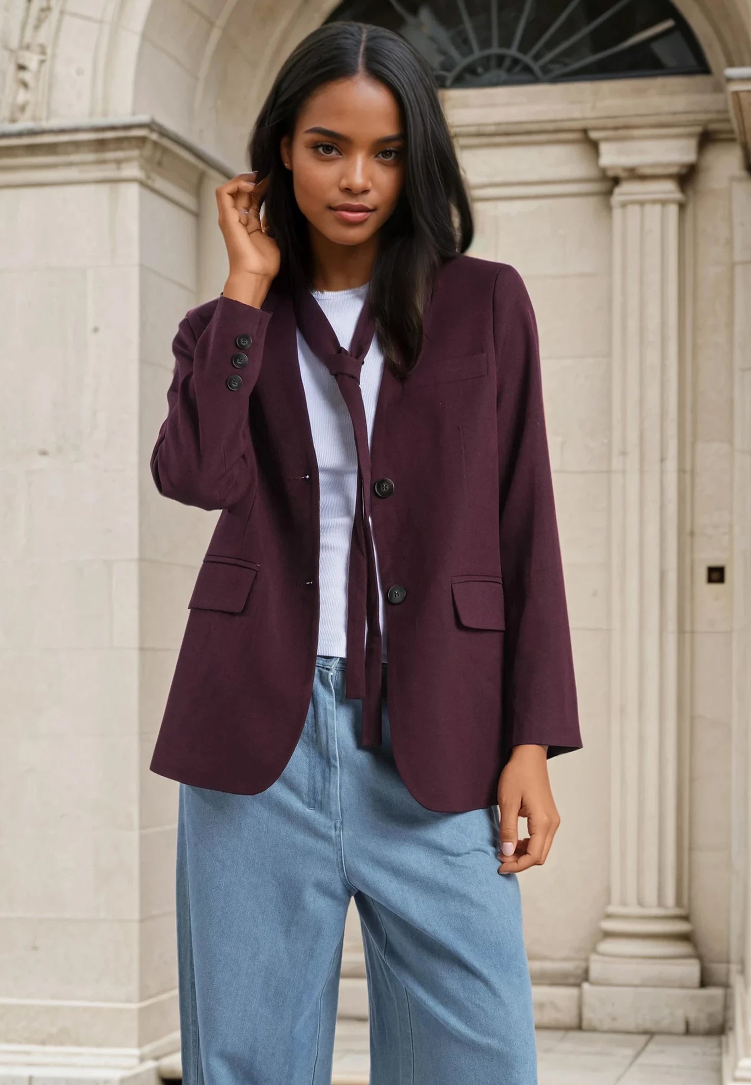 EMILY BLAZER JACKET PORT