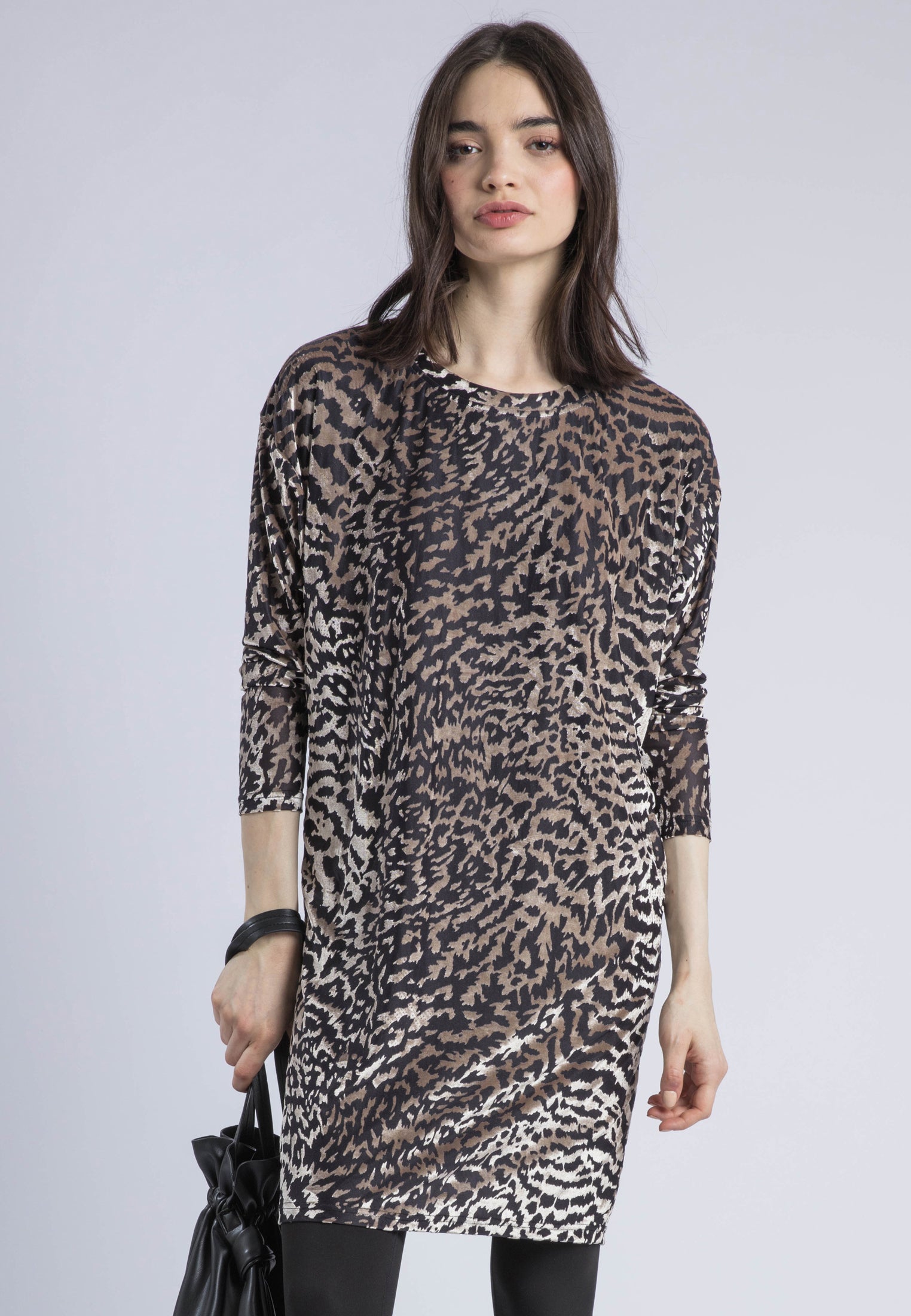 EMMY DRESS SILVER ANIMAL