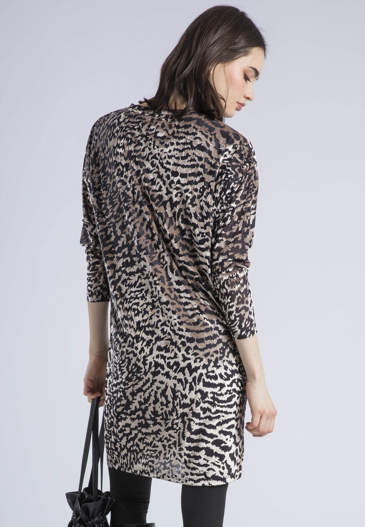 EMMY DRESS SILVER ANIMAL