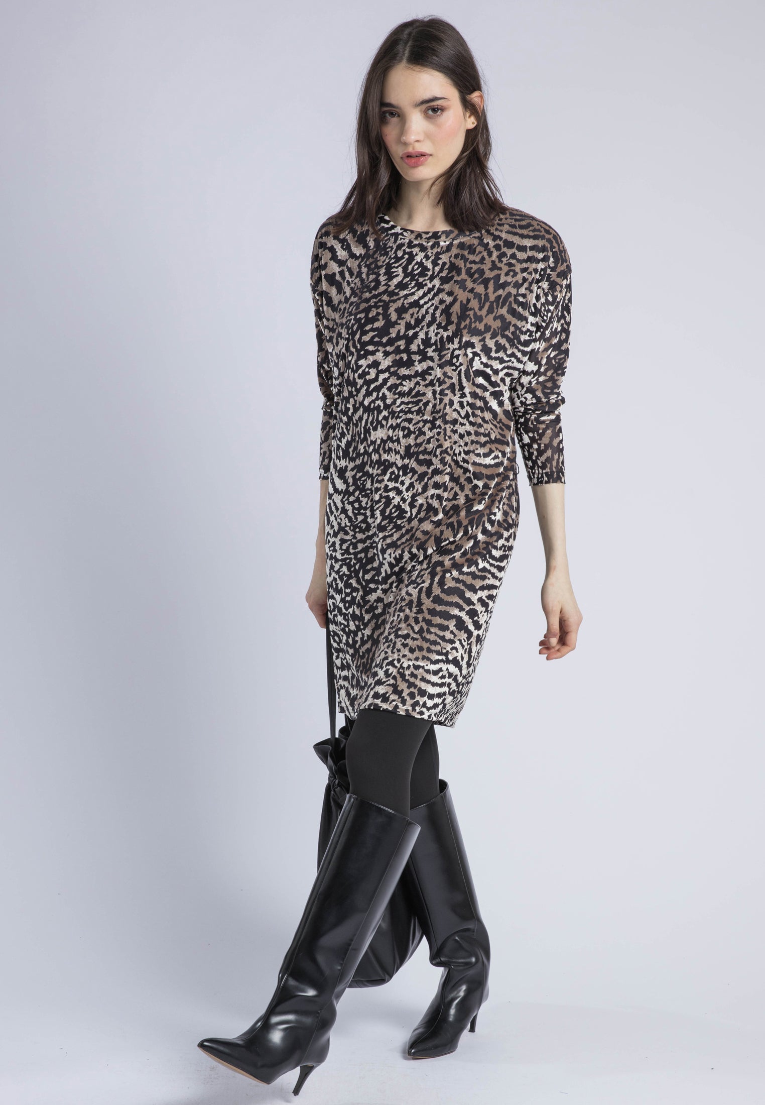 EMMY DRESS SILVER ANIMAL