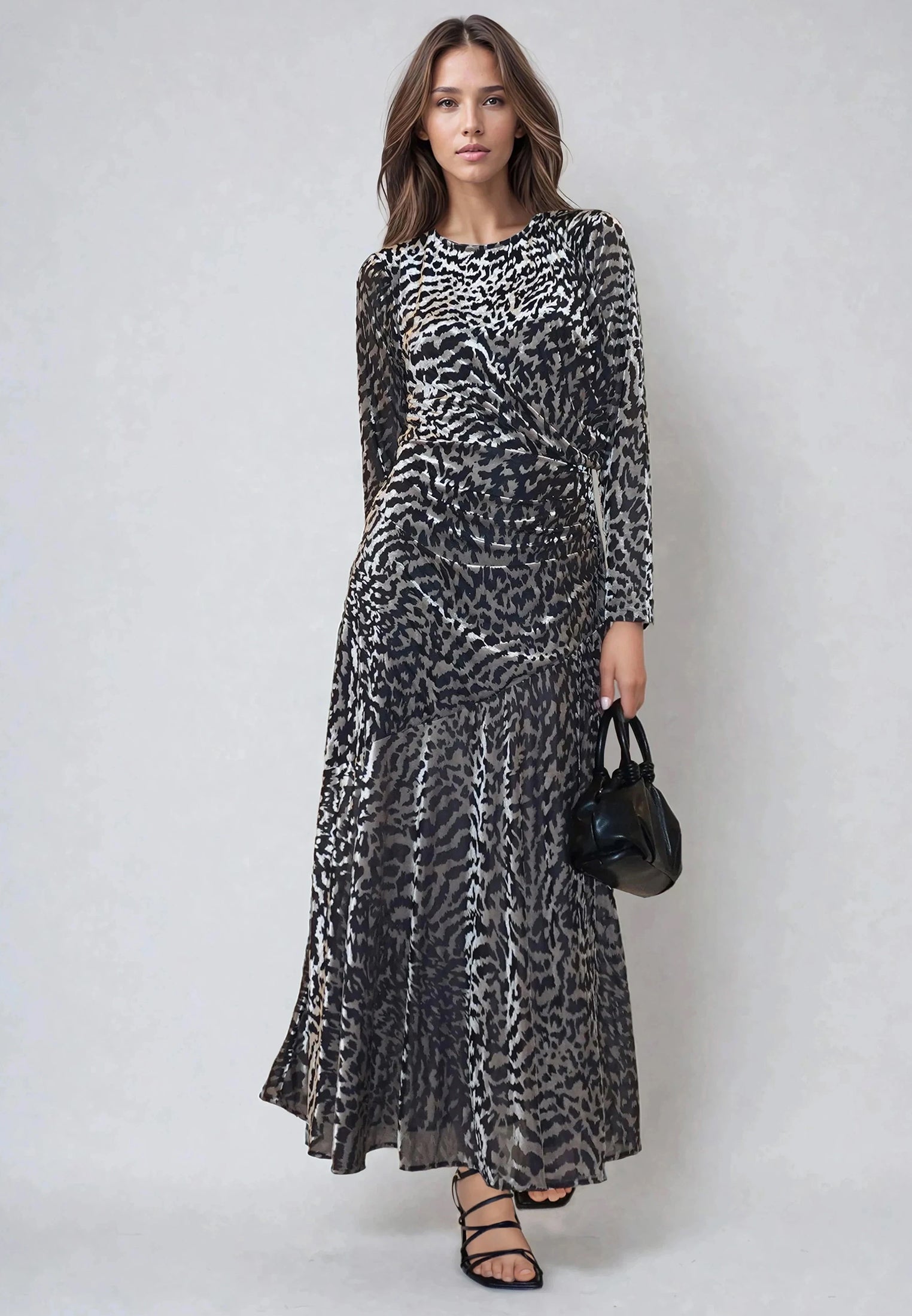 EMMY MAXI DRESS SILVER FOIL