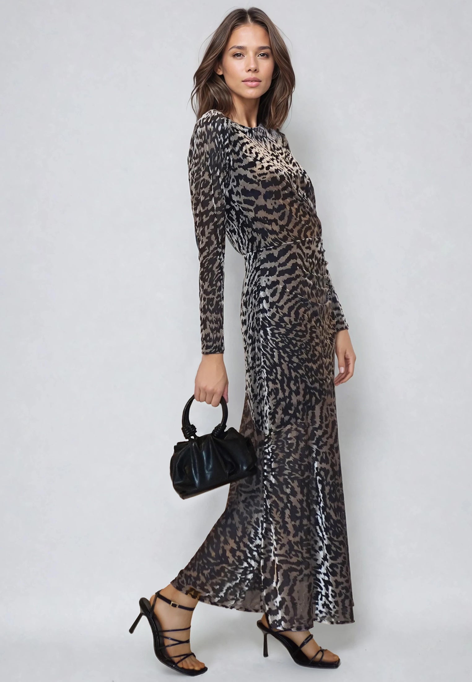 EMMY MAXI DRESS SILVER FOIL
