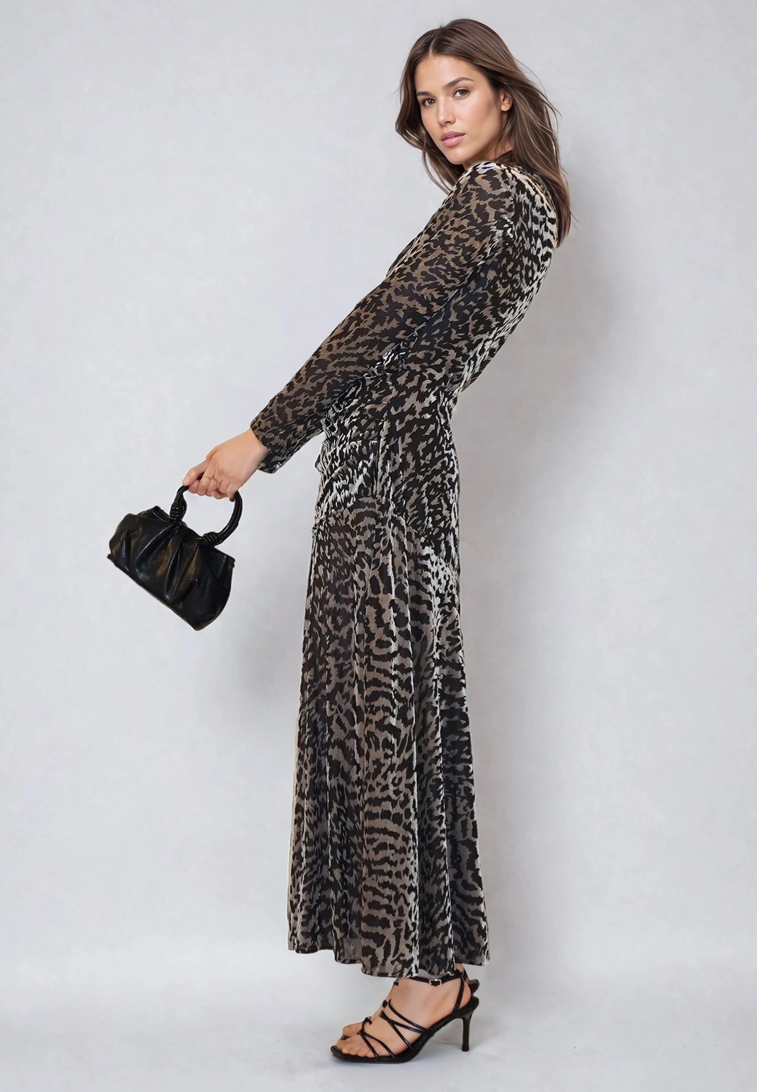 EMMY MAXI DRESS SILVER FOIL