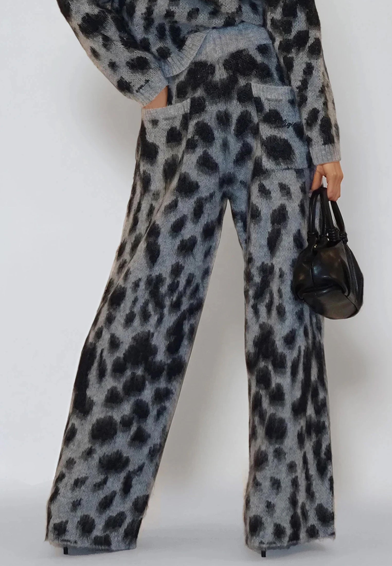 ERIN KNITTED PANTS GREY & BLACK