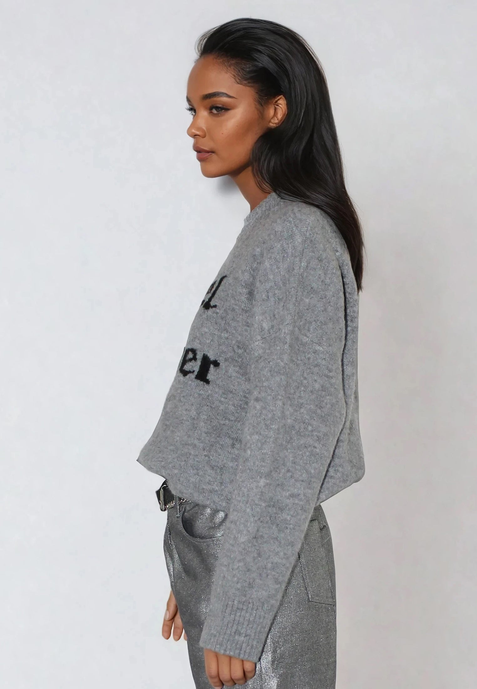 REBEL FOREVER JUMPER GREY MARL & BLACK