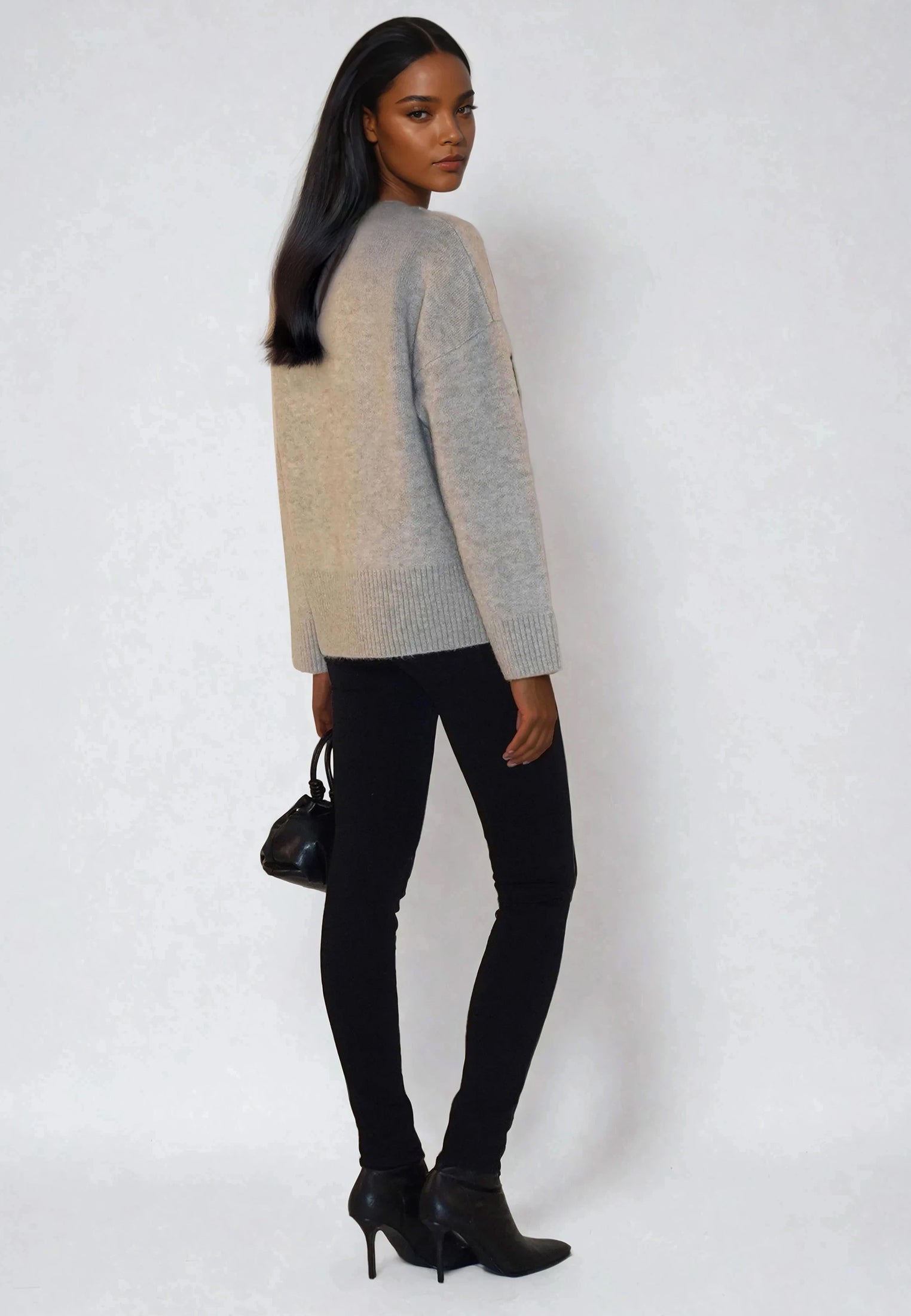 REBEL FOREVER JUMPER OATMEAL & BLACK