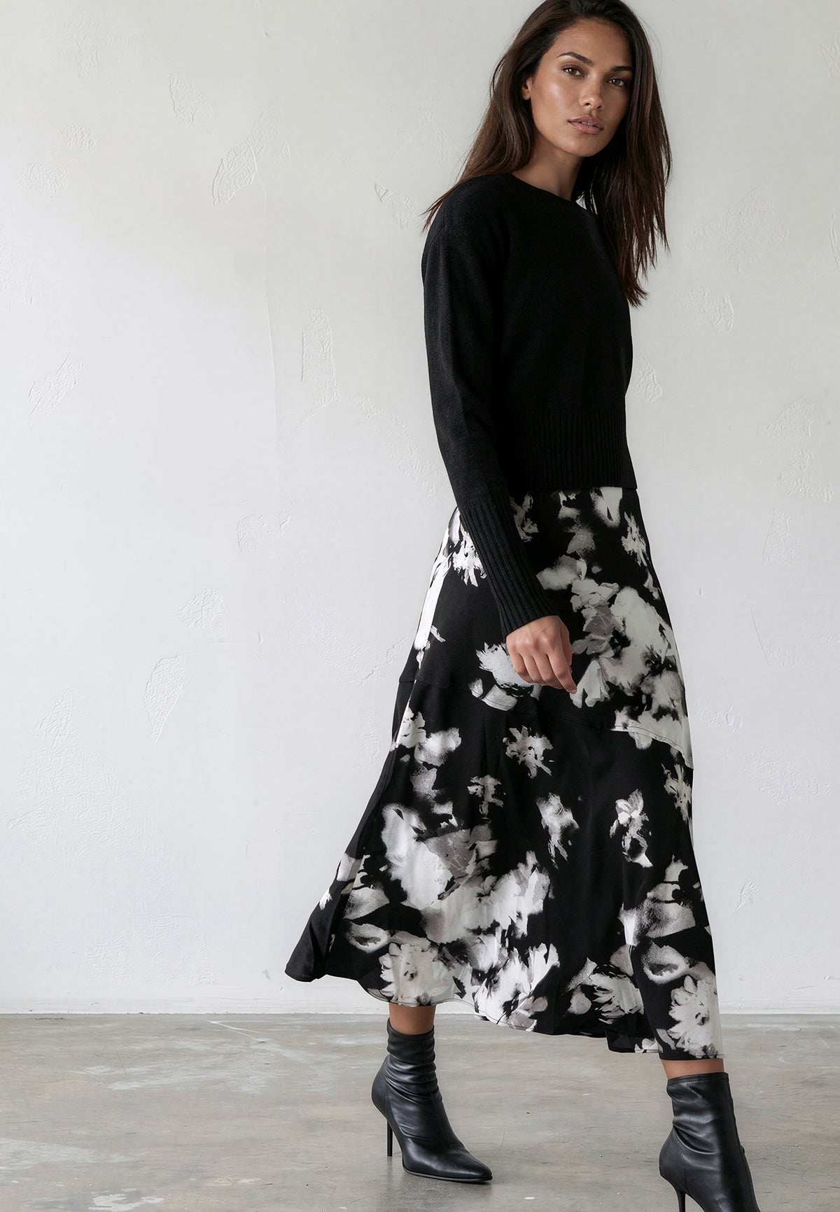 FAY DRESS BLOSSOM & BLACK