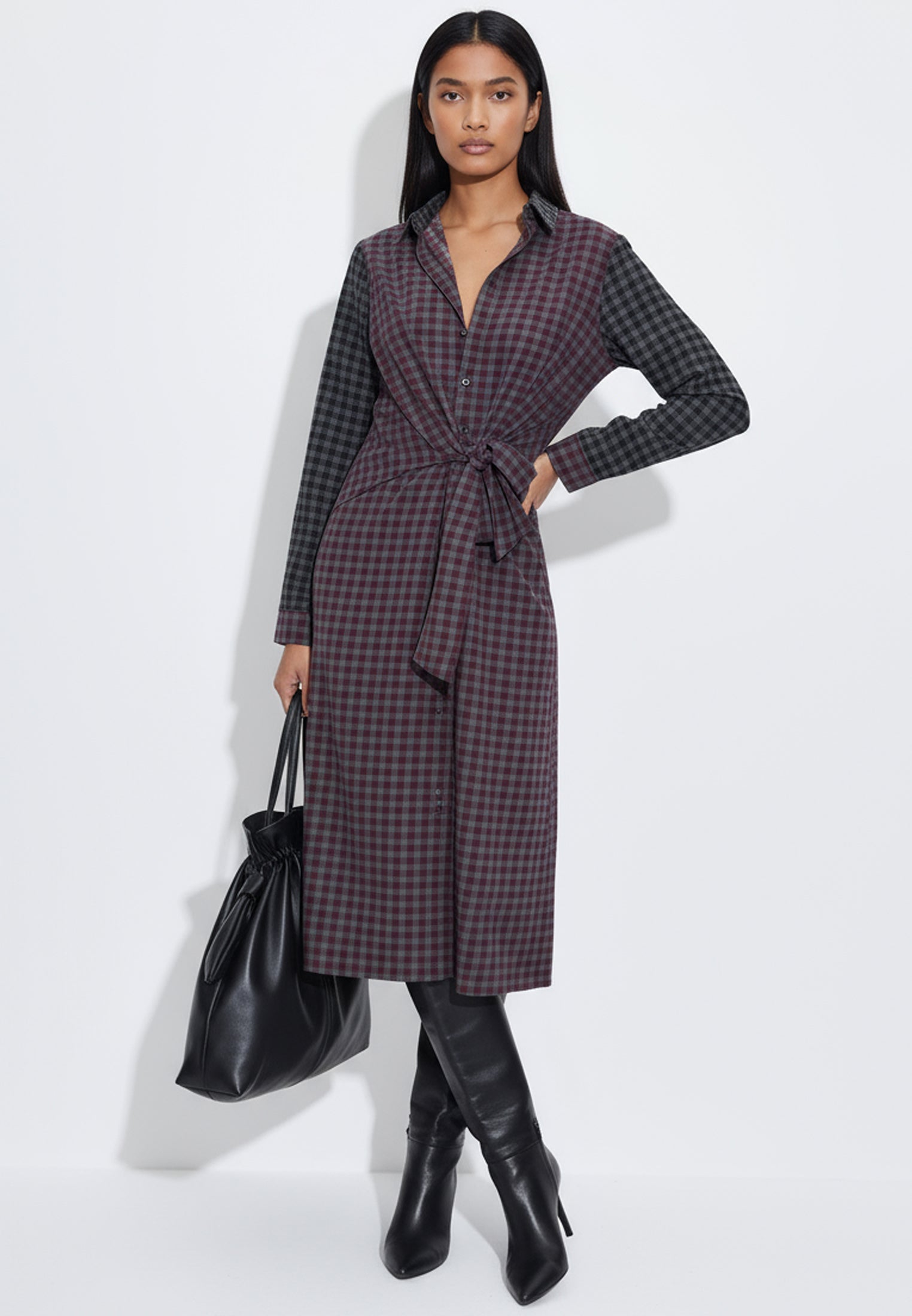 religion shirt dress HOLLY SHIRT DRESS CHECK