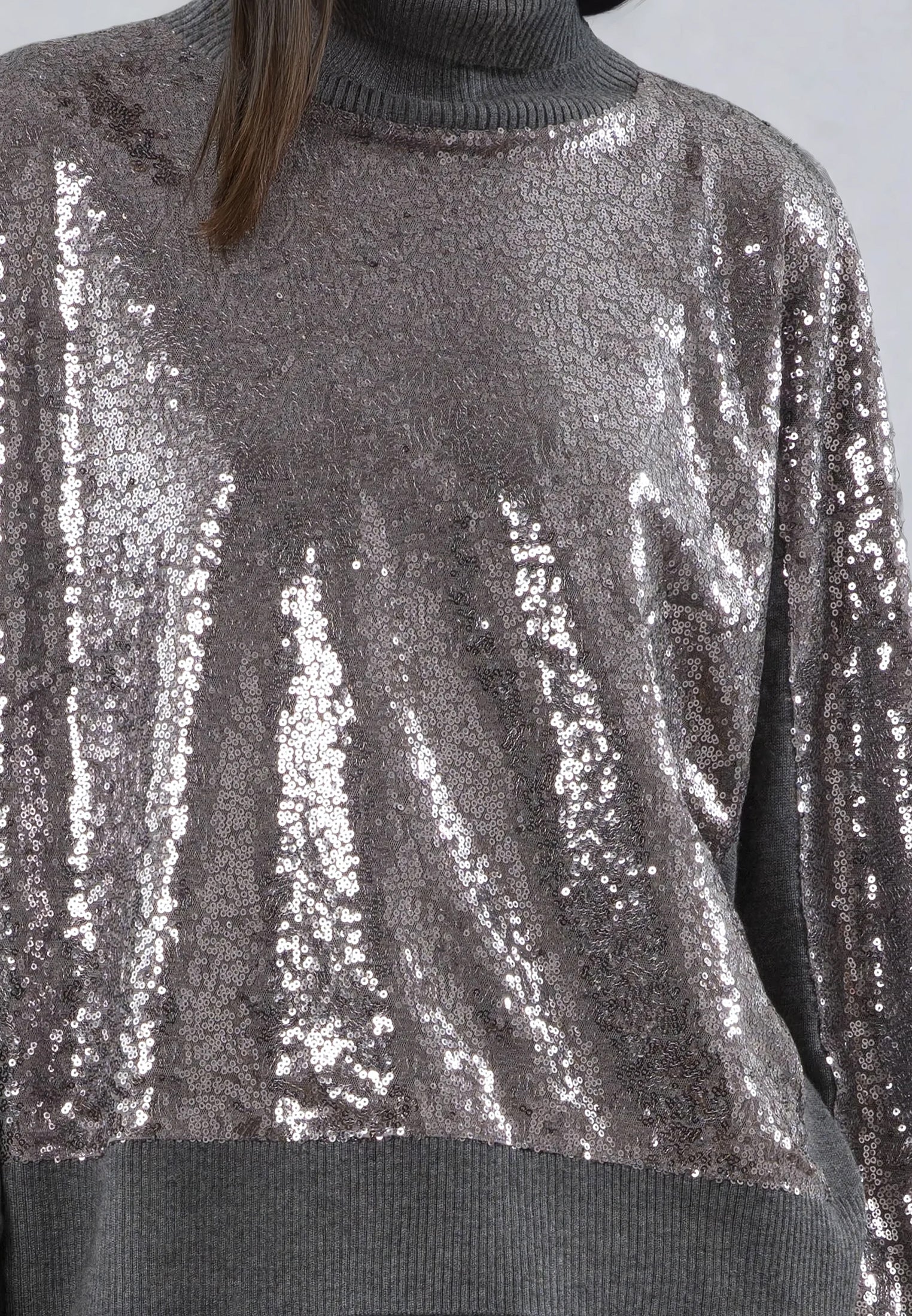 HAILEY TURTLENECK GREY MARL