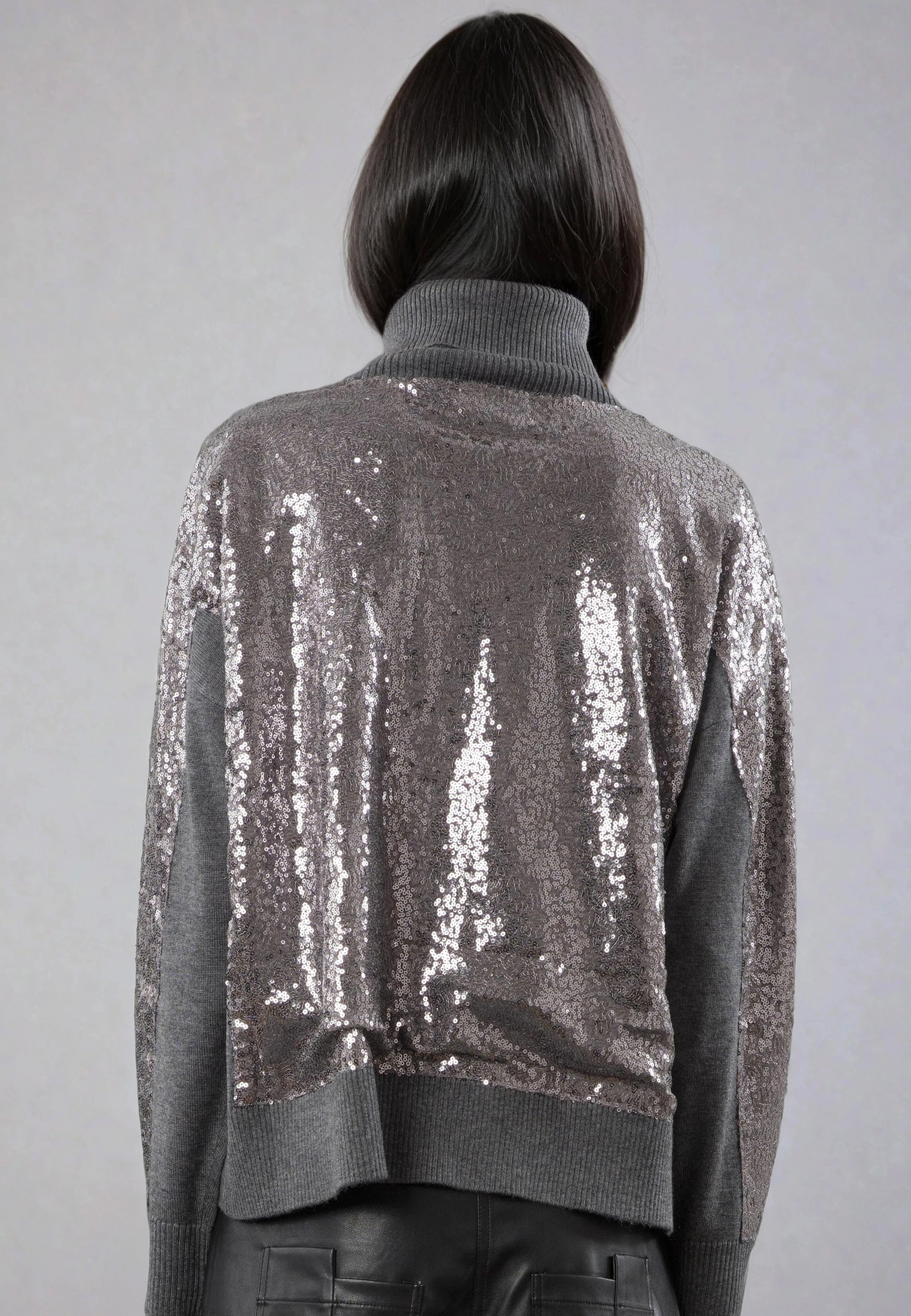 HAILEY TURTLENECK GREY MARL