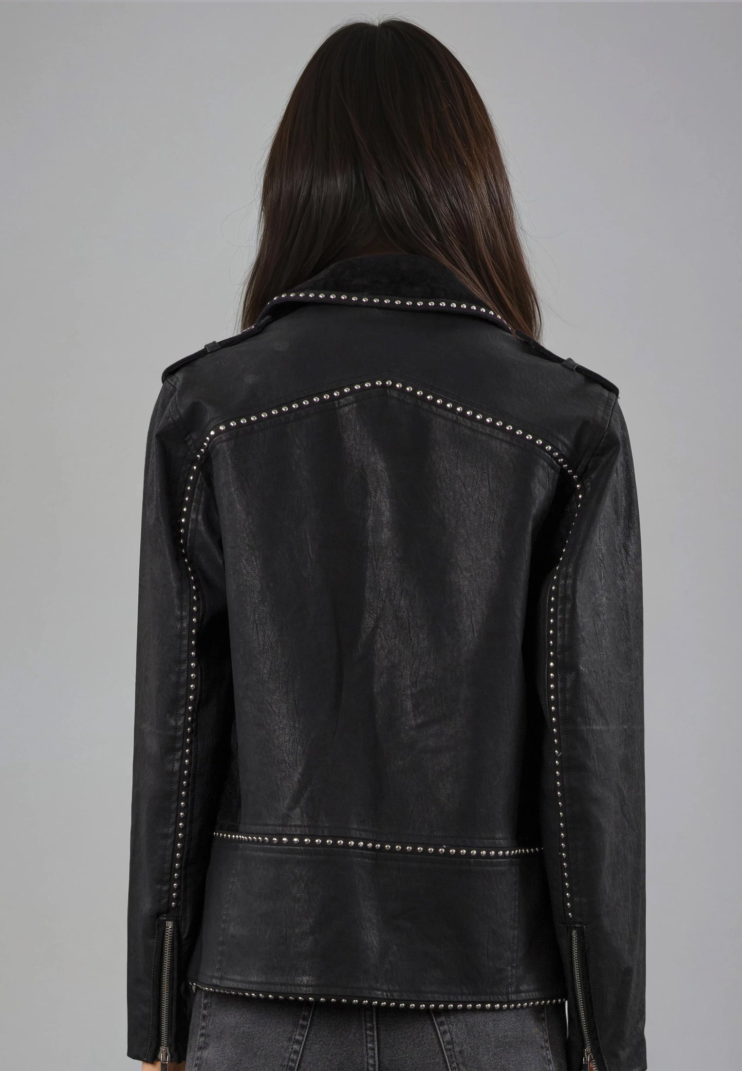 JANE FAUX LEATHER JACKET BLACK