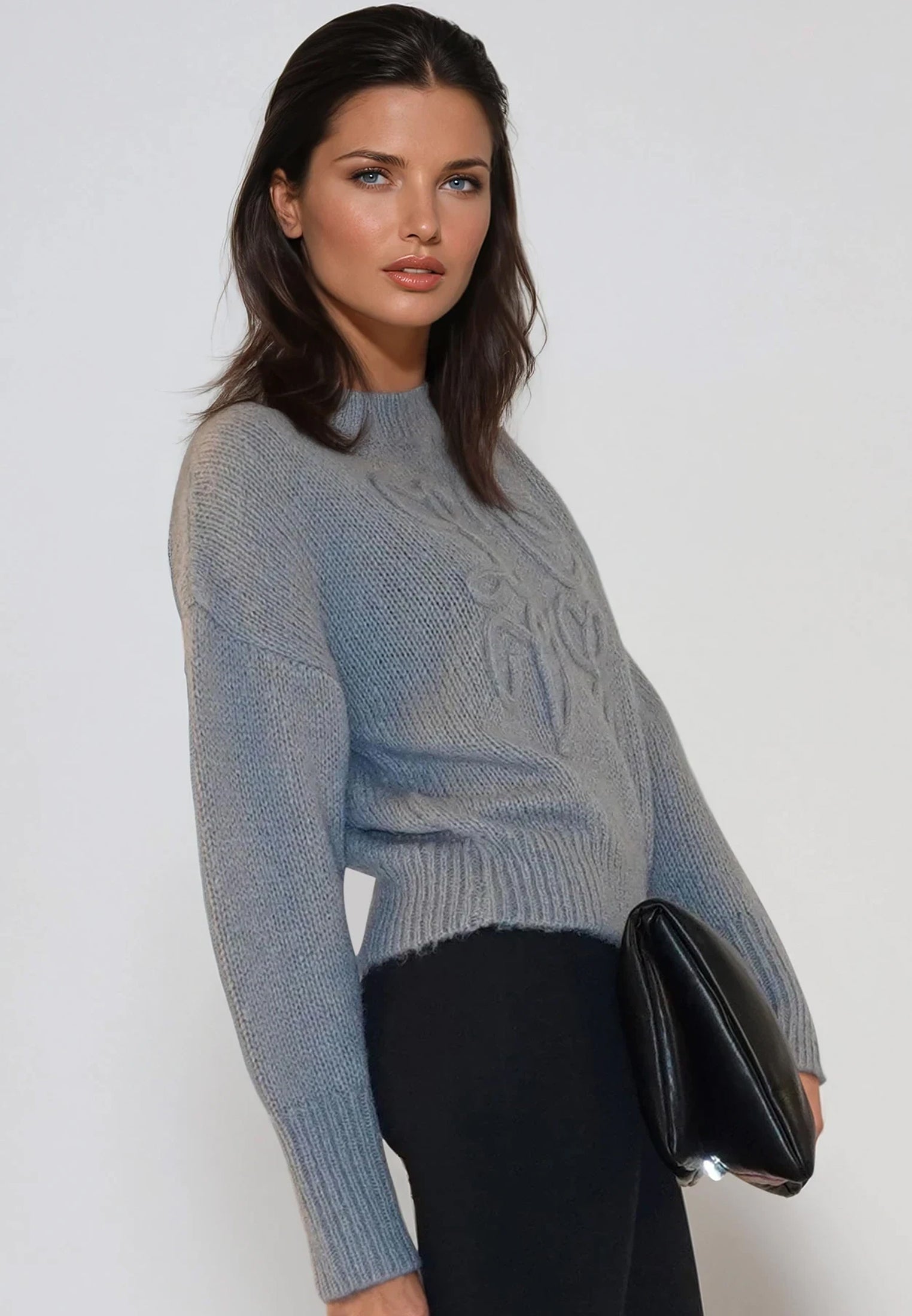 LOVE JUMPER GREY MARL