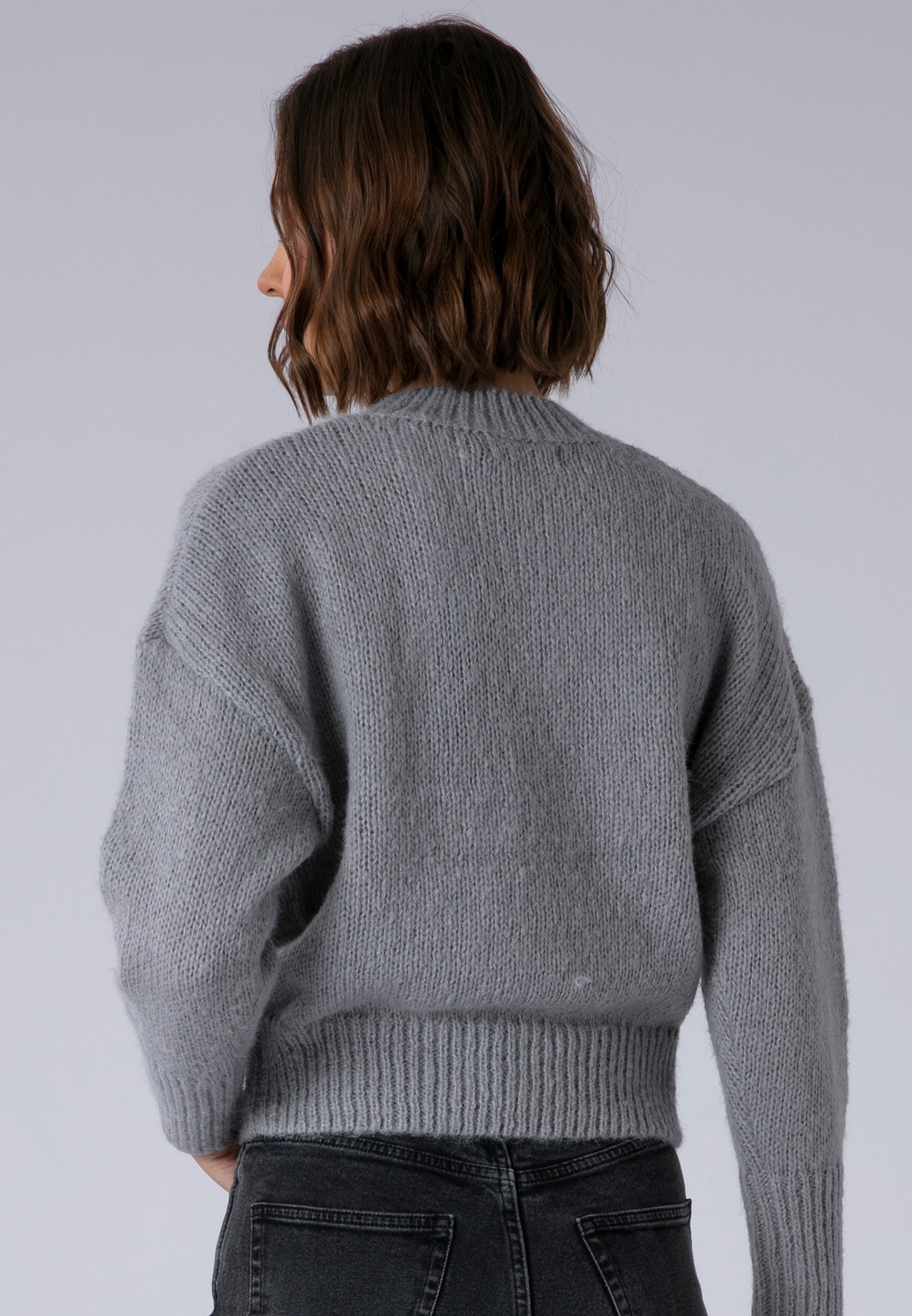 LOVE JUMPER GREY MARL