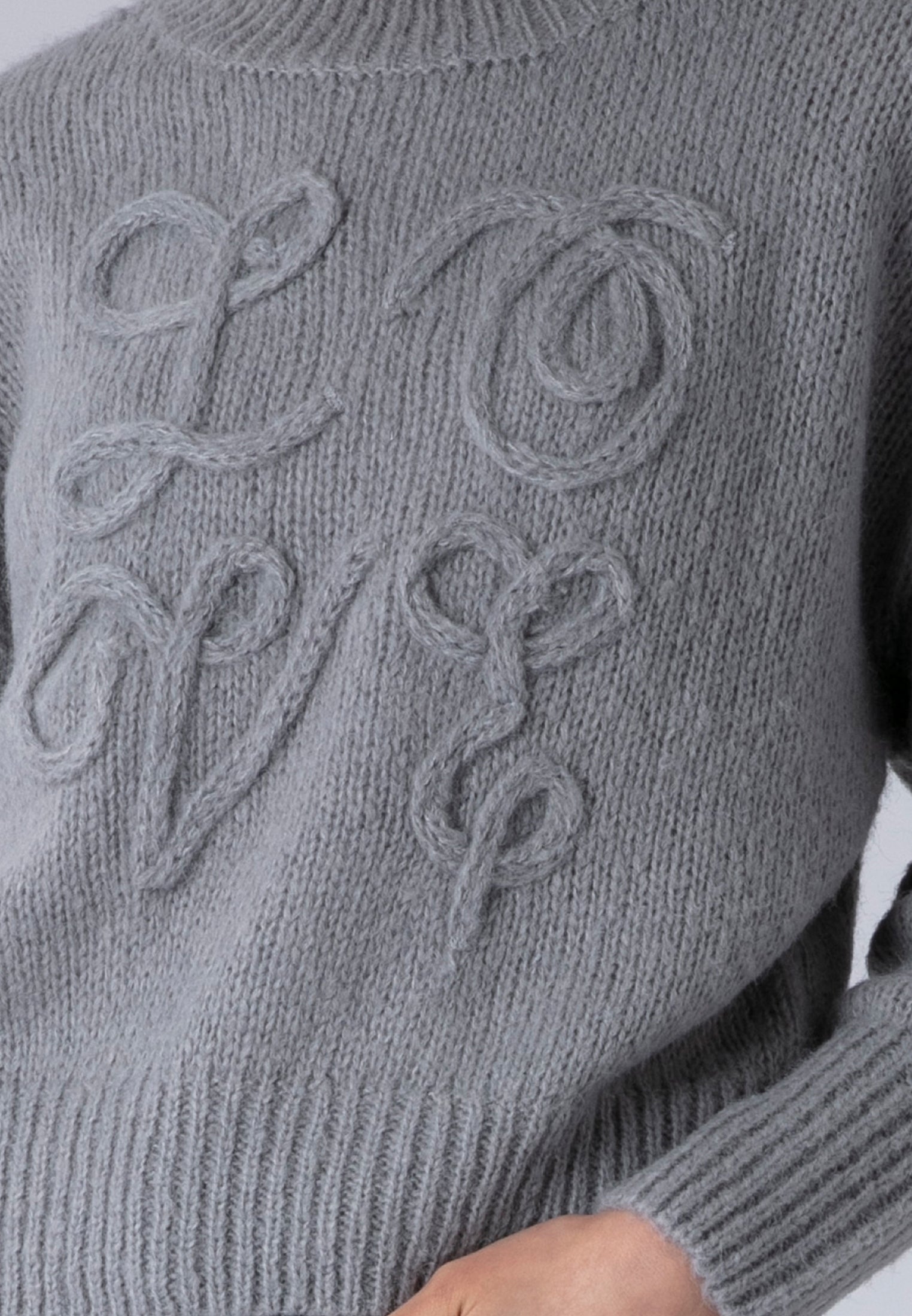 LOVE JUMPER GREY MARL