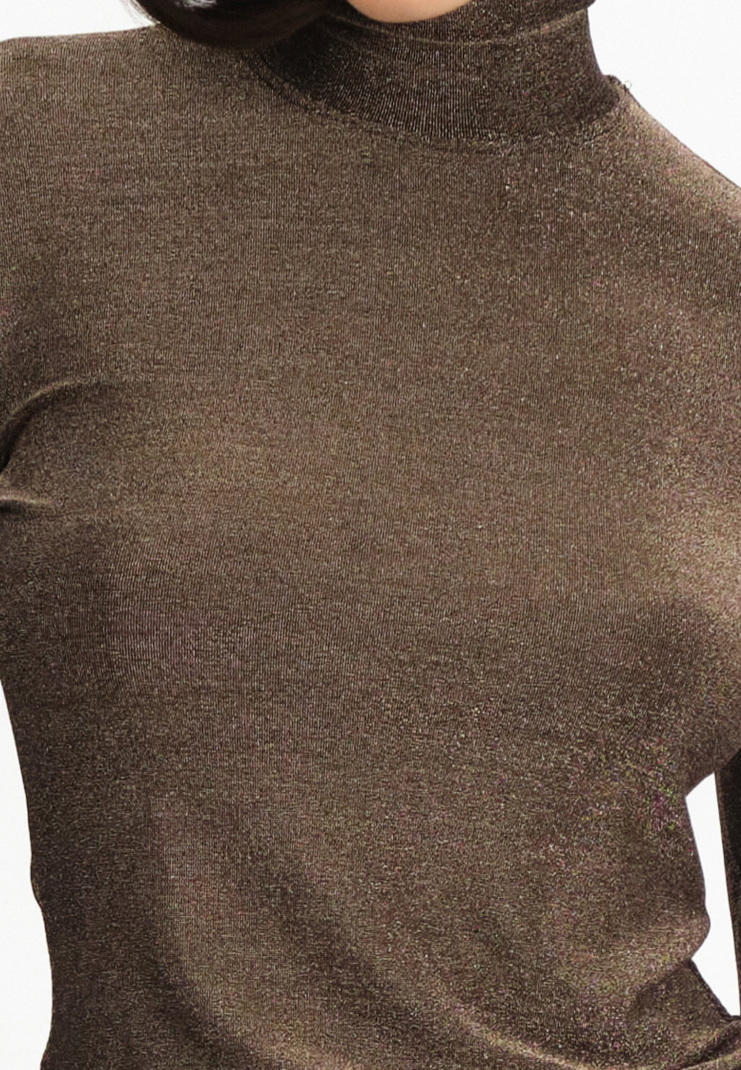 LUNA POLO NECK BROWN